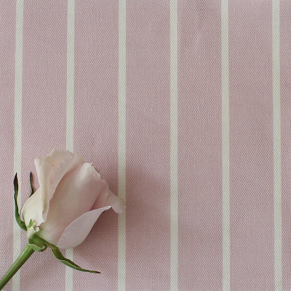 Breton Stripe Reverse Fabric - Peony - Hydrangea Lane Home