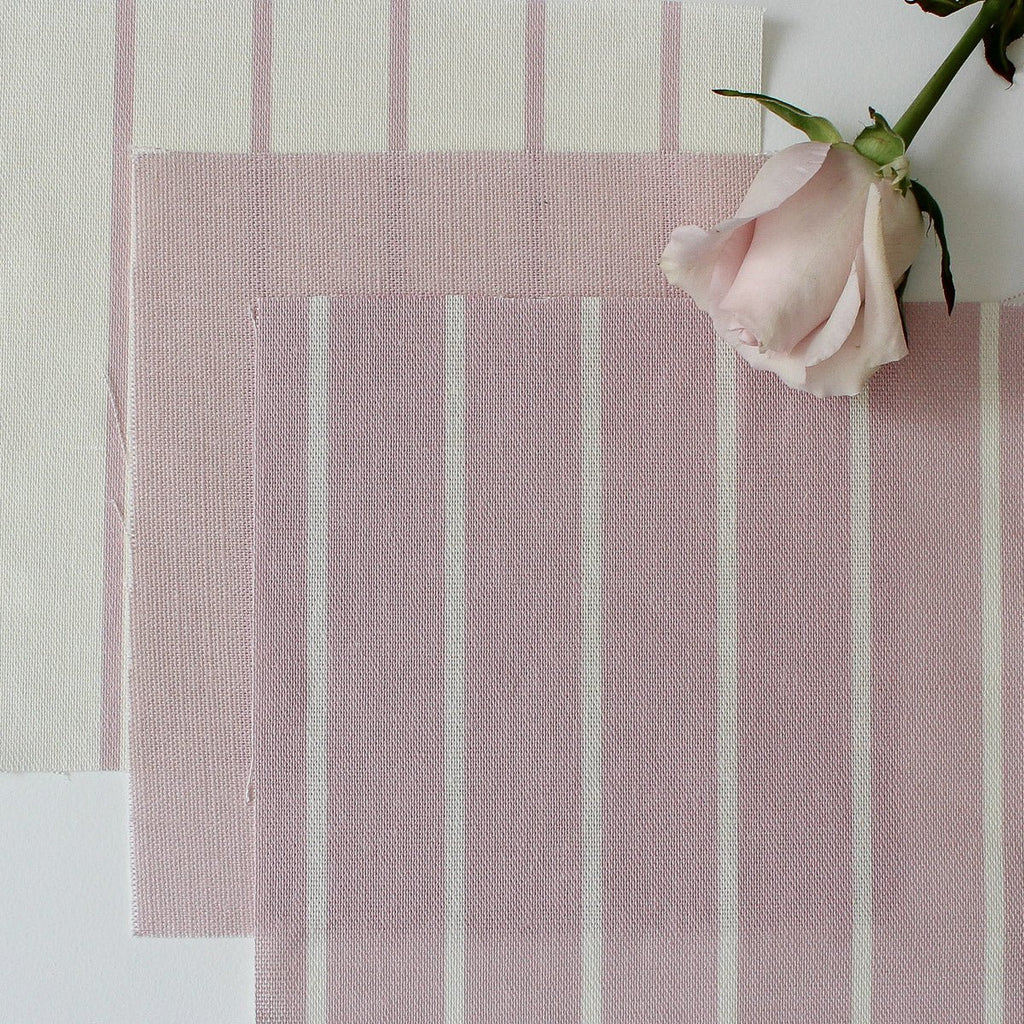 Breton Stripe Reverse Fabric - Peony - Hydrangea Lane Home
