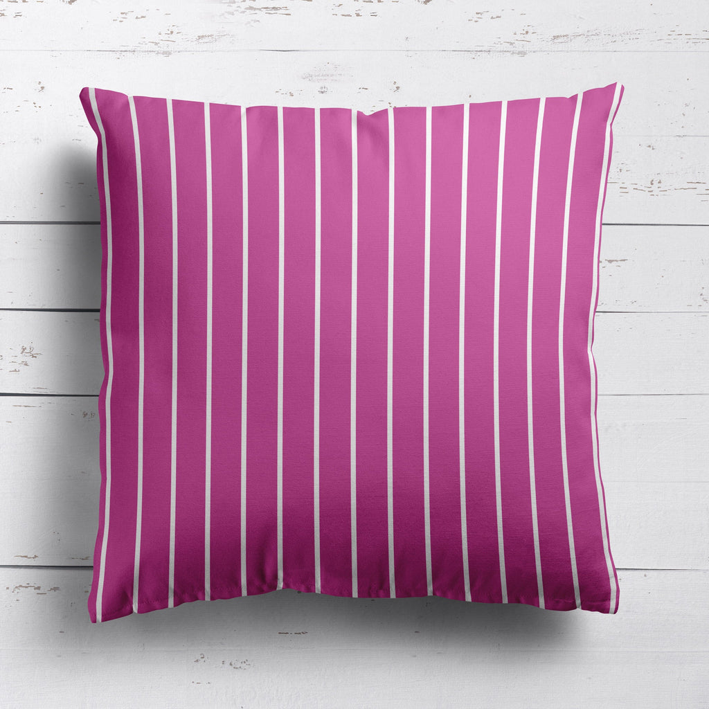 Breton Stripe Reverse Fabric - Raspberry - Hydrangea Lane Home