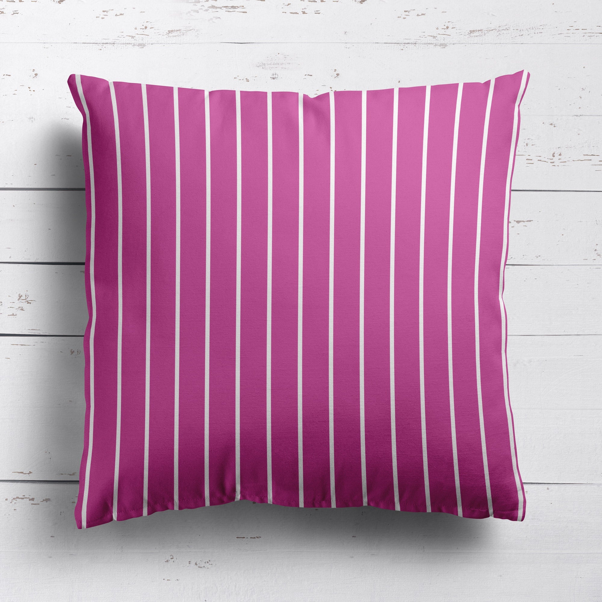 Breton Stripe Reverse Fabric - Raspberry - Hydrangea Lane Home