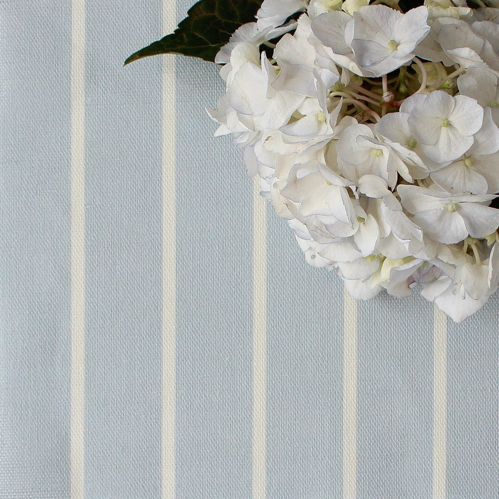 Breton Stripe Reverse Fabric - Serenity - Hydrangea Lane Home
