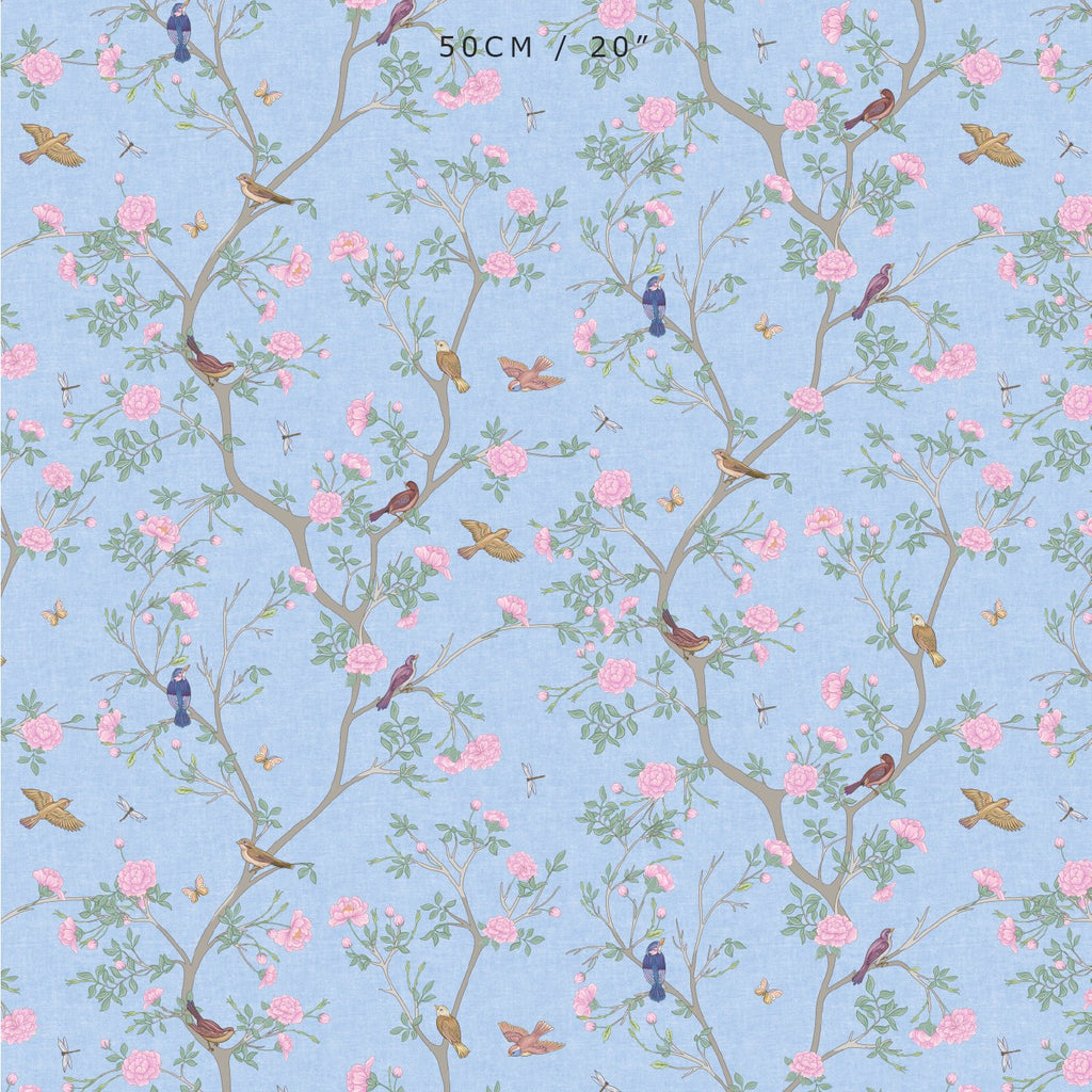Camellia Garden Pink Fabric - Serenity - Hydrangea Lane Home