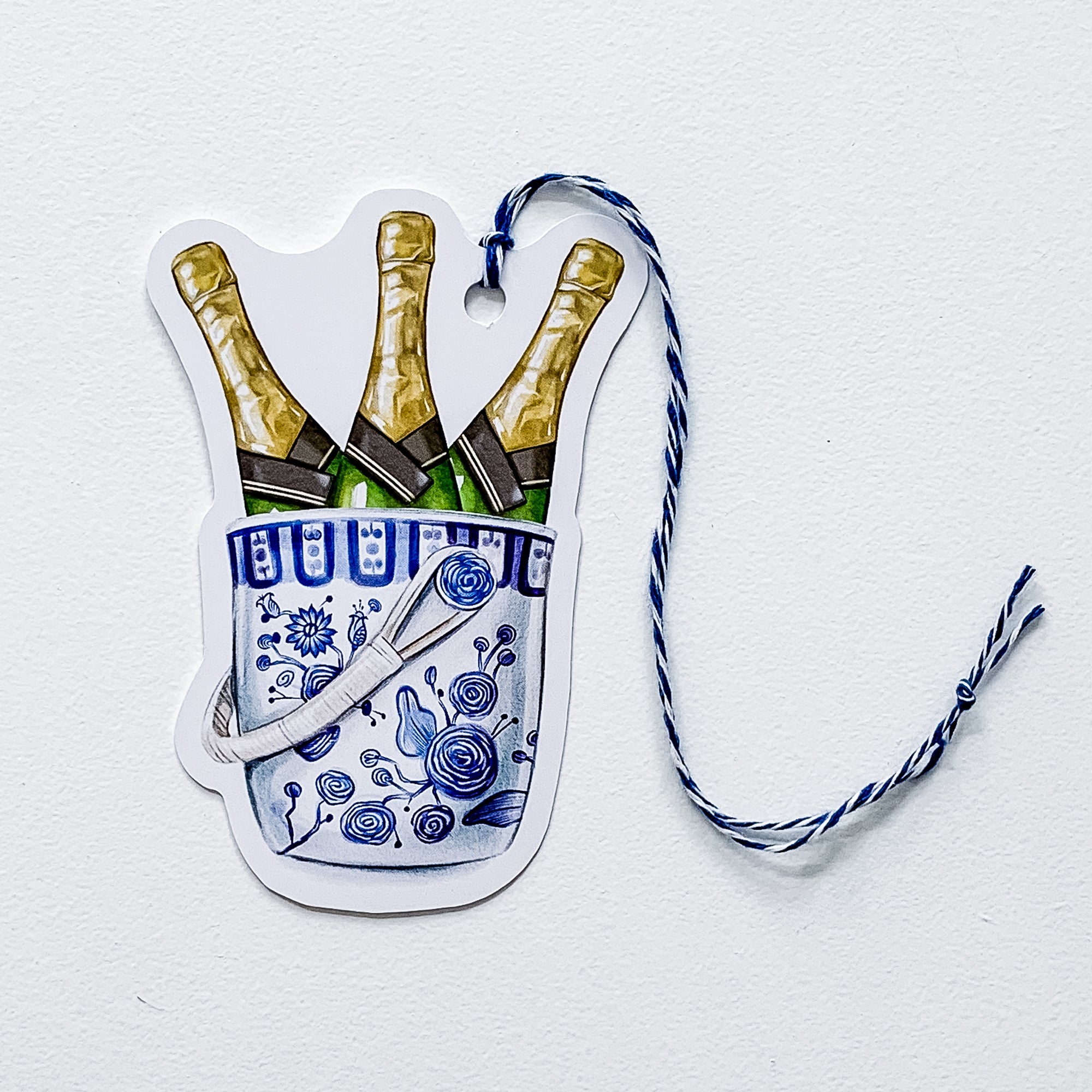 Champagne Bucket Shaped Gift Tag Set - Hydrangea Lane Home