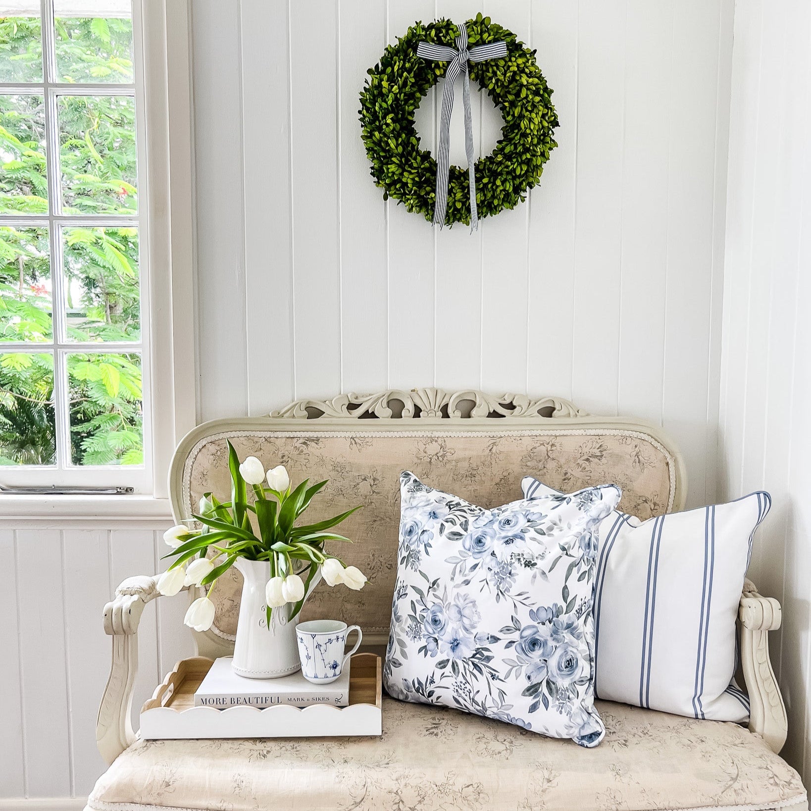 Charlotte Roses Cushion - Hydrangea Lane Home