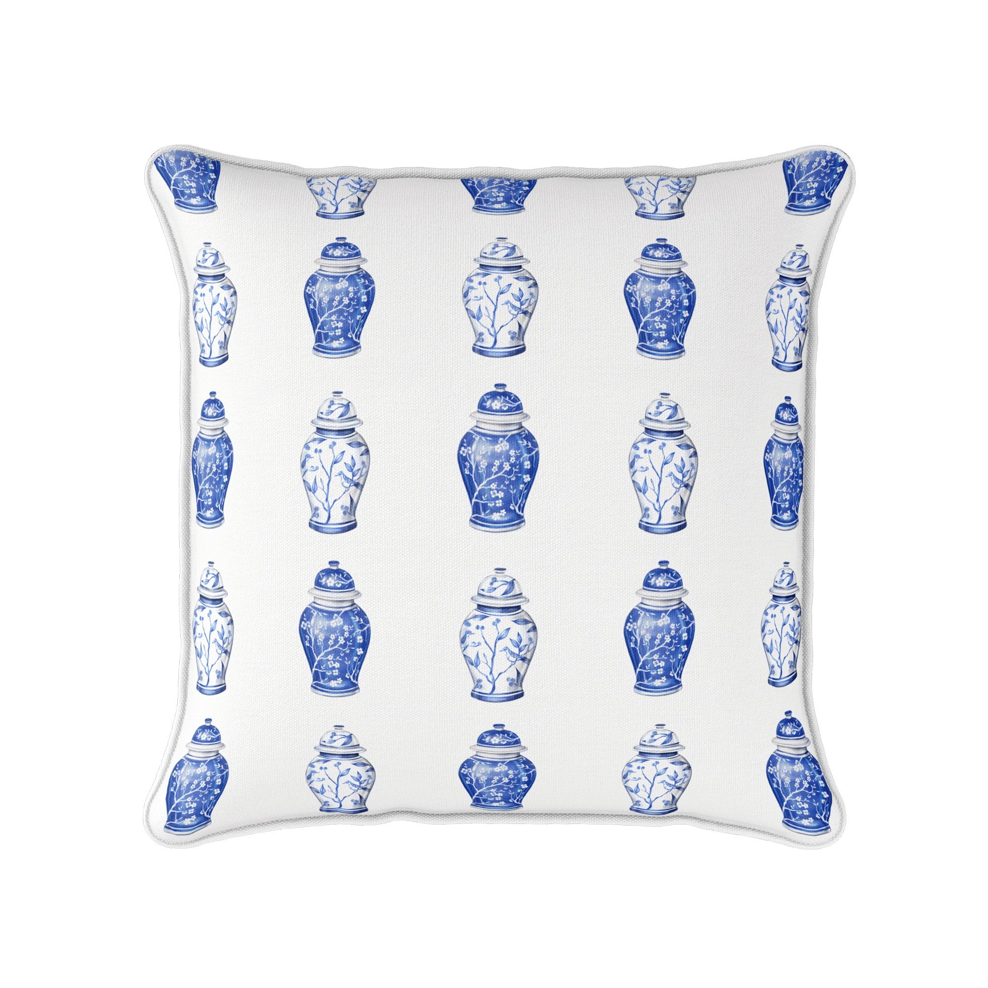 Chinoiserie Ginger Jars Cushion - Hydrangea Lane Home
