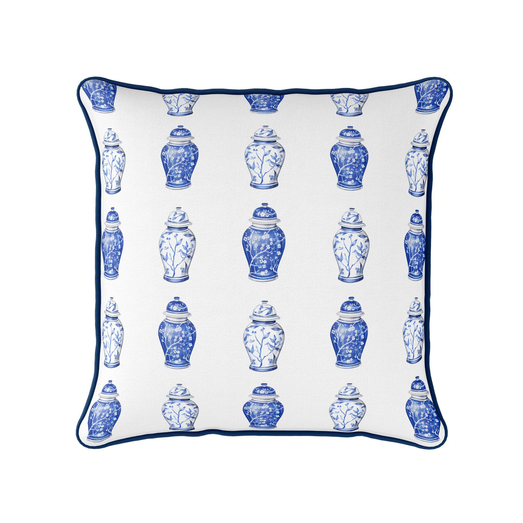 Chinoiserie Ginger Jars Cushion - Hydrangea Lane Home