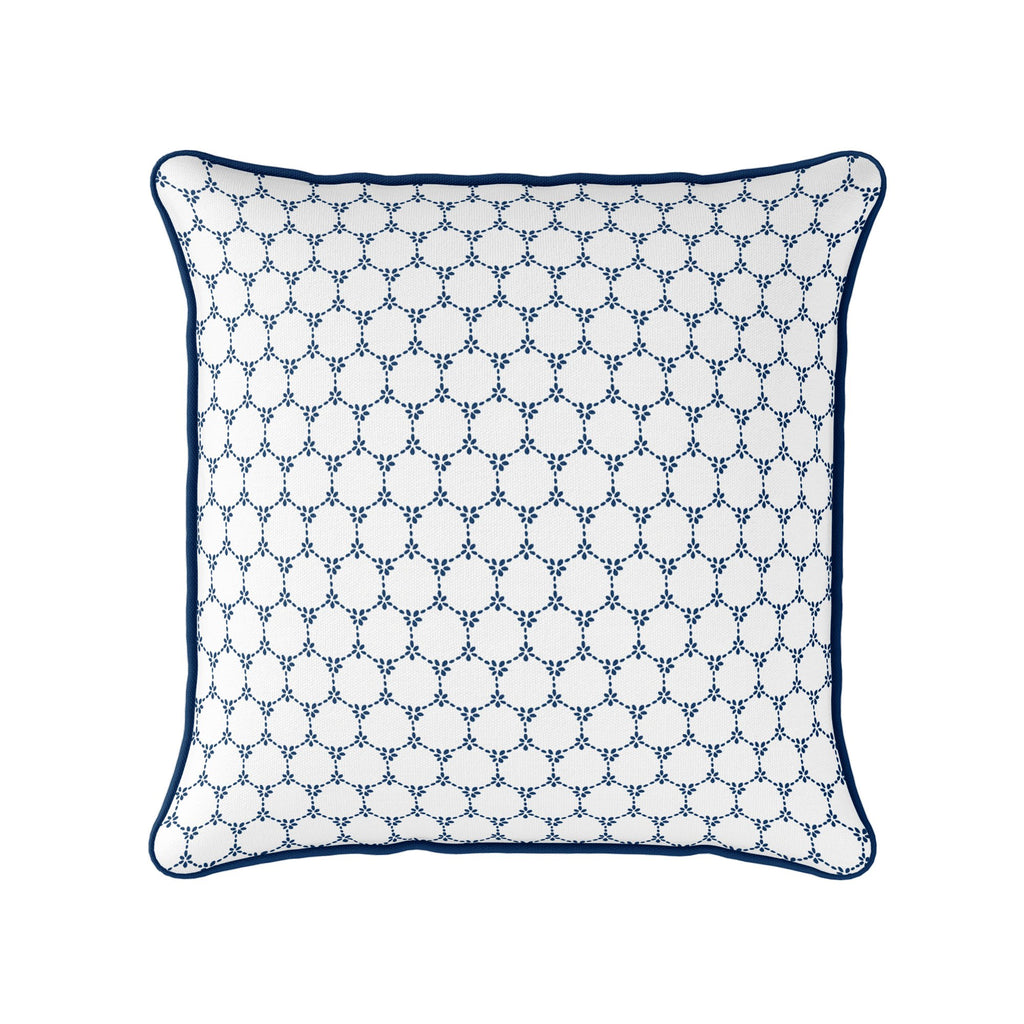Daisy Chain Cushion - Blues - Hydrangea Lane Home
