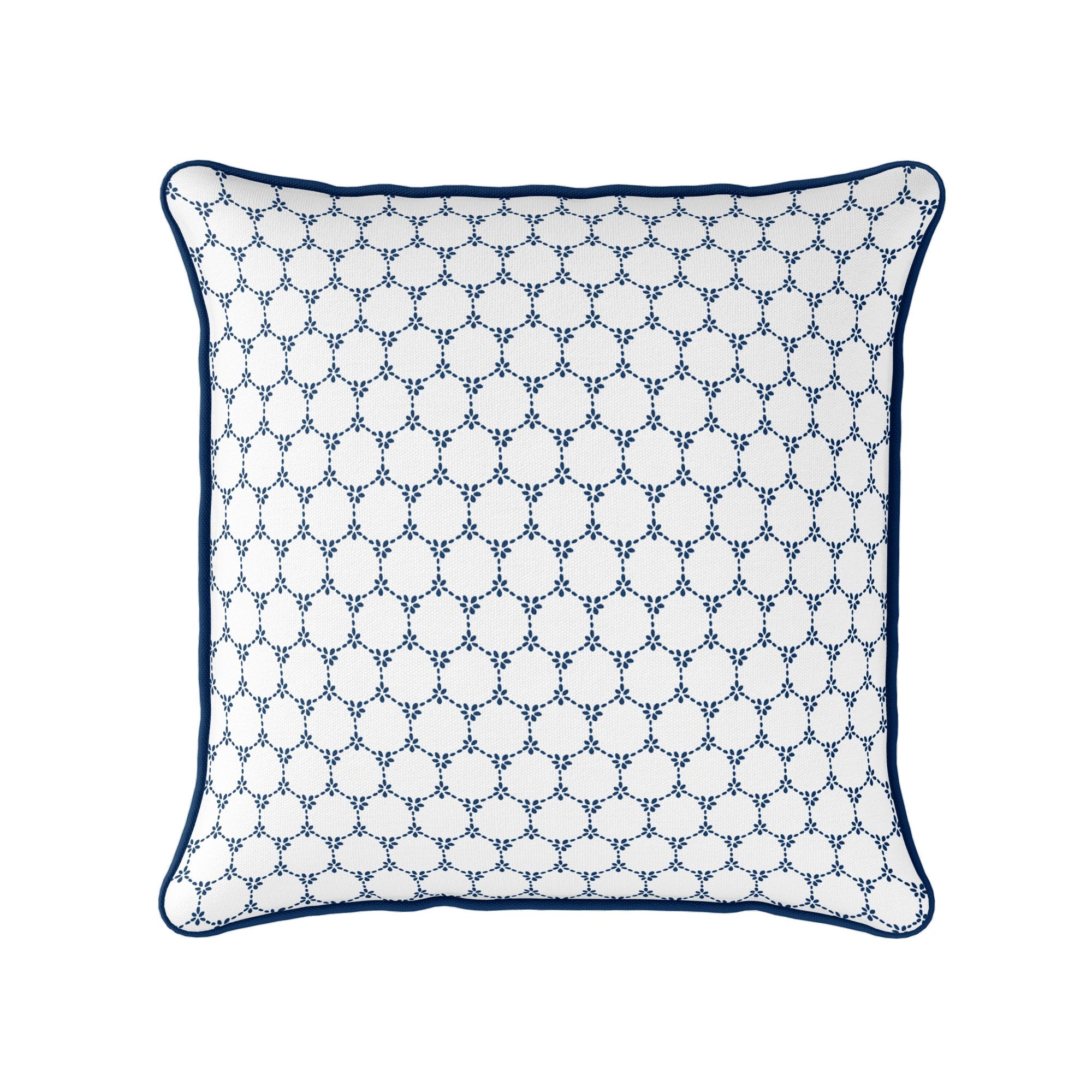 Daisy Chain Cushion - Blues - Hydrangea Lane Home