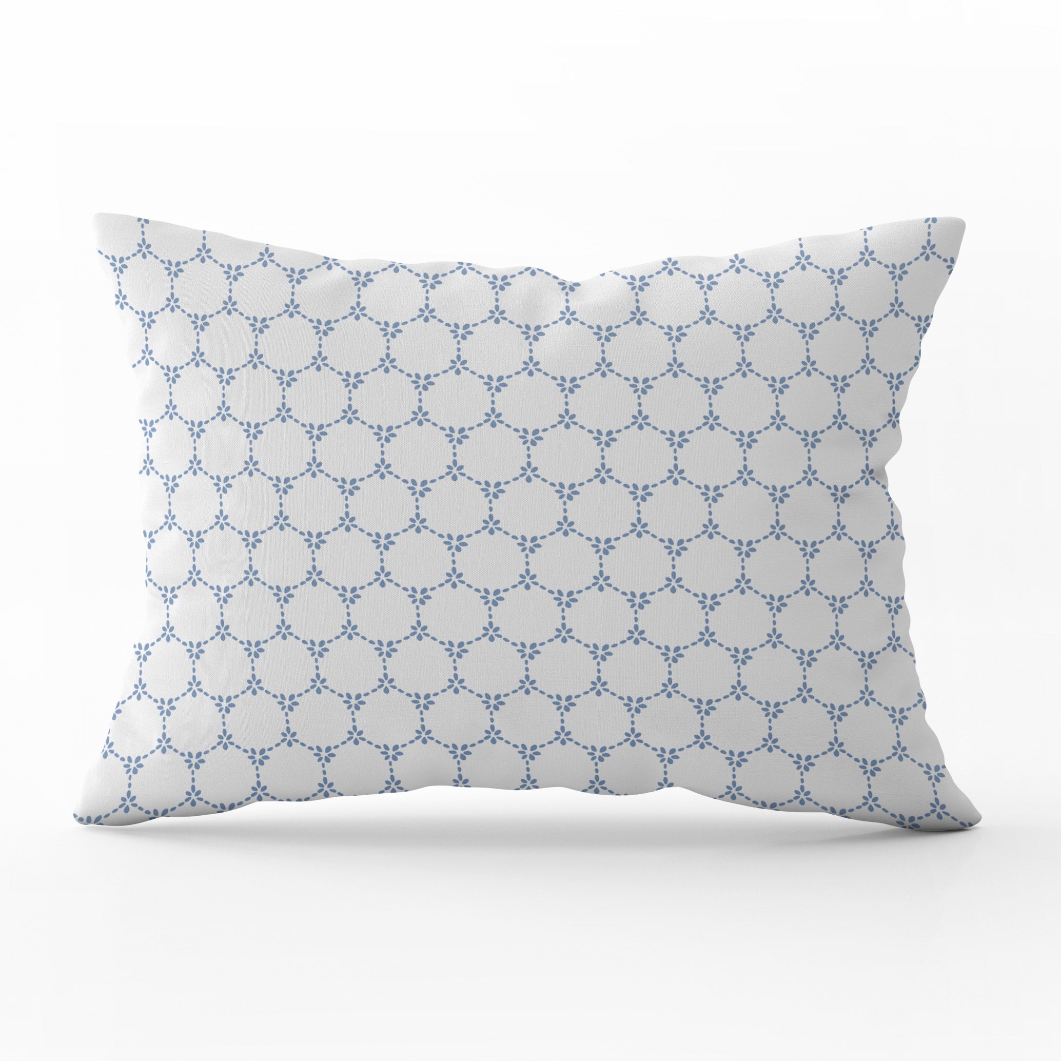 Daisy Chain Cushion - Blues - Hydrangea Lane Home