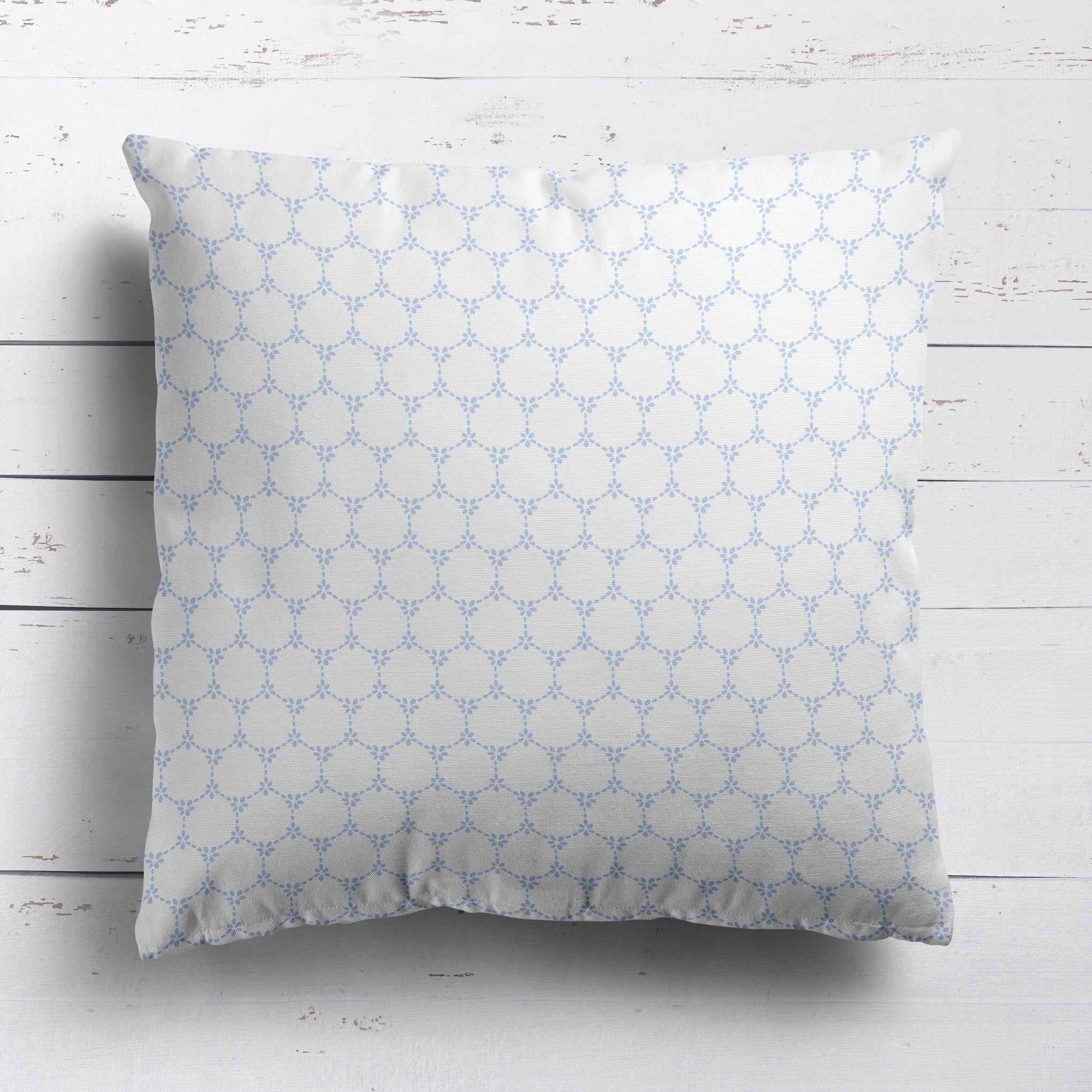 Daisy Chain Cushion - Blues - Hydrangea Lane Home