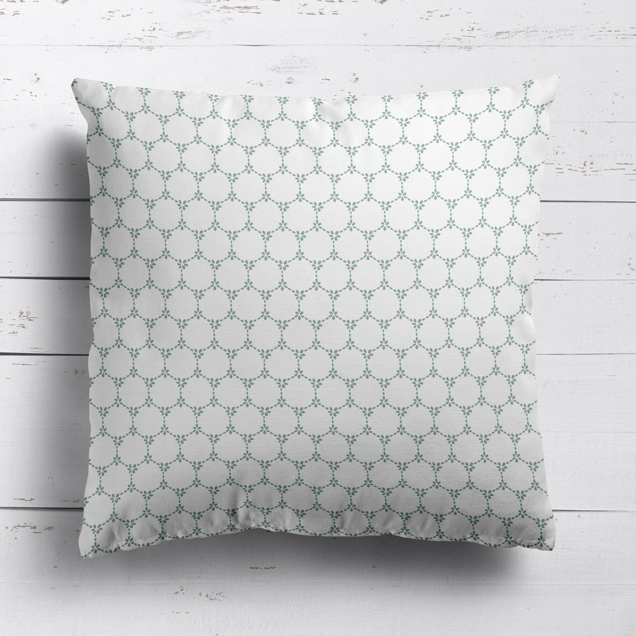 Daisy Chain Cushion - Greens - Hydrangea Lane Home