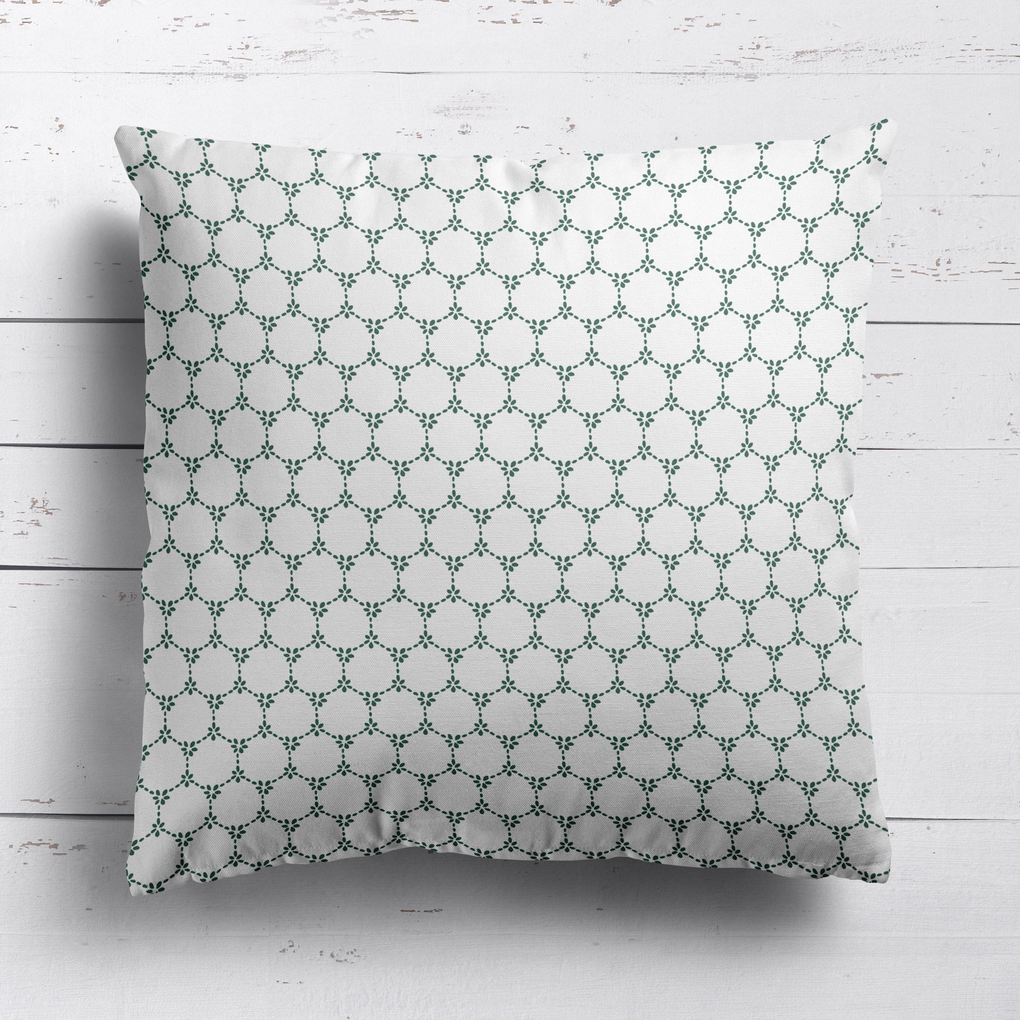 Daisy Chain Cushion - Greens - Hydrangea Lane Home