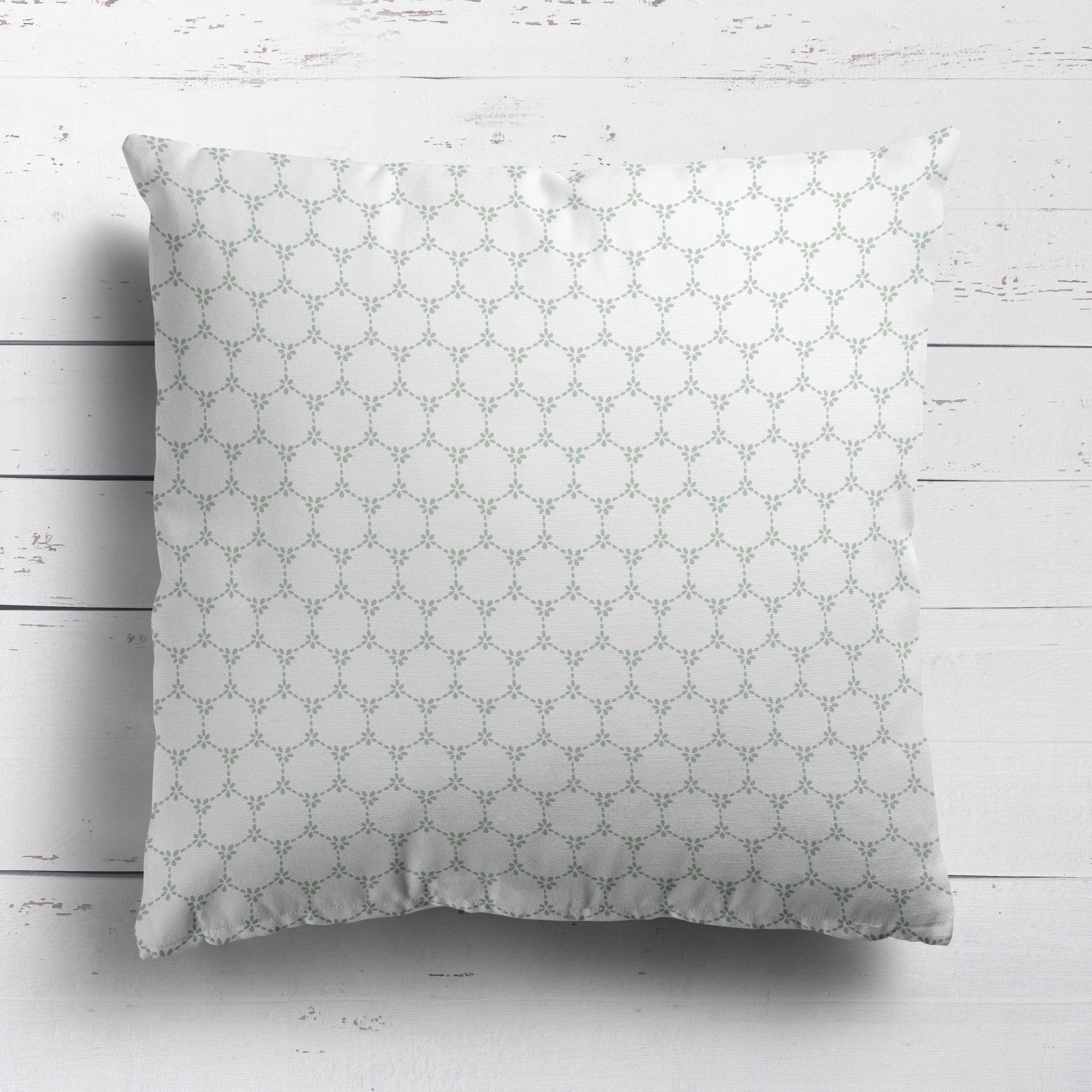 Daisy Chain Cushion - Greens - Hydrangea Lane Home