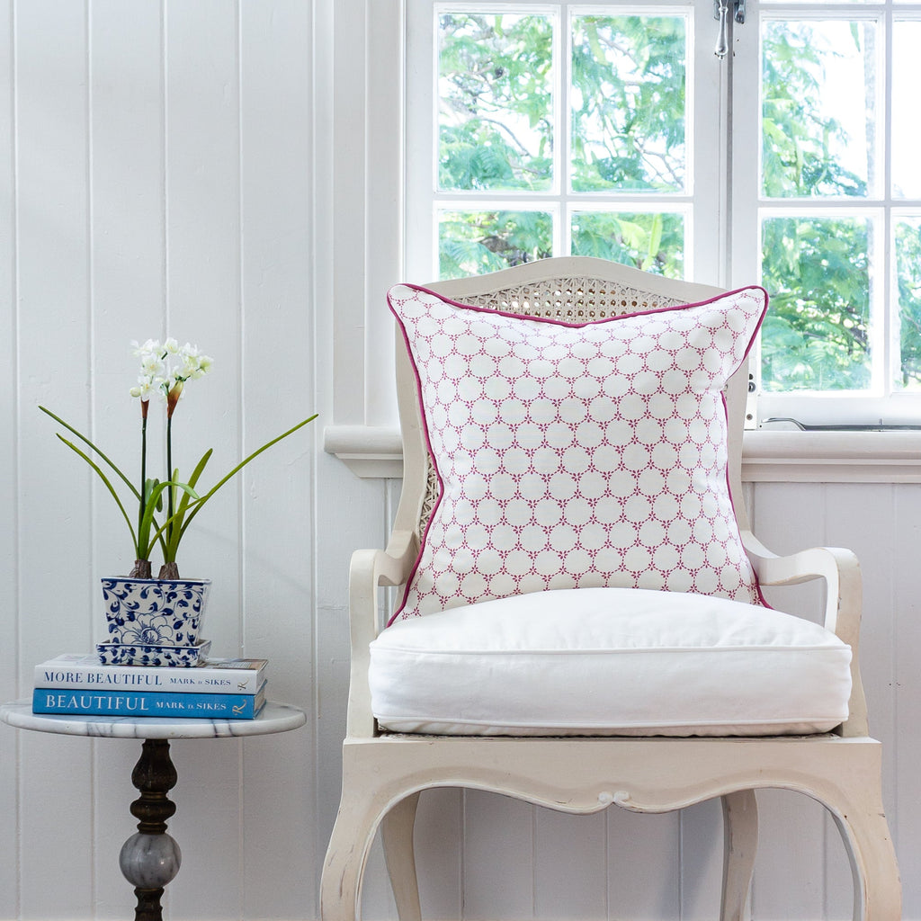 Daisy Chain Cushion - Pinks - Hydrangea Lane Home