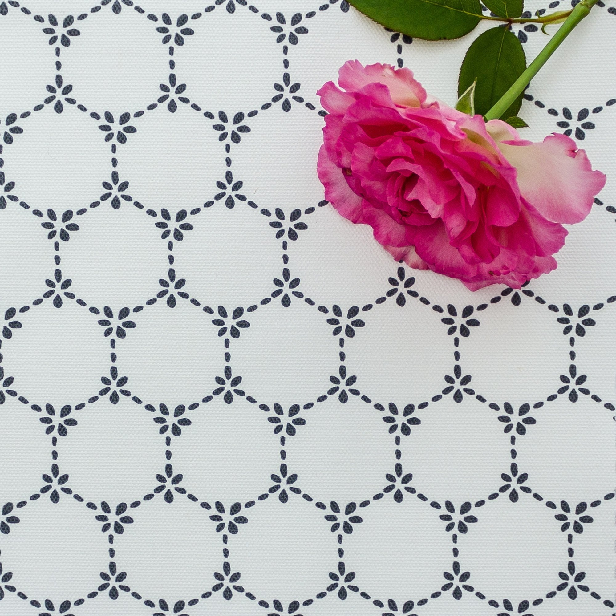 Daisy Chain Fabric - Graphite - Hydrangea Lane Home