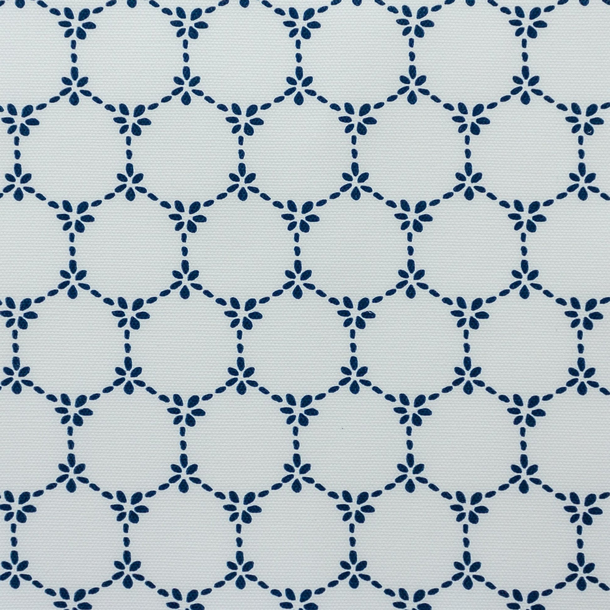 Daisy Chain Fabric - Navy - Hydrangea Lane Home