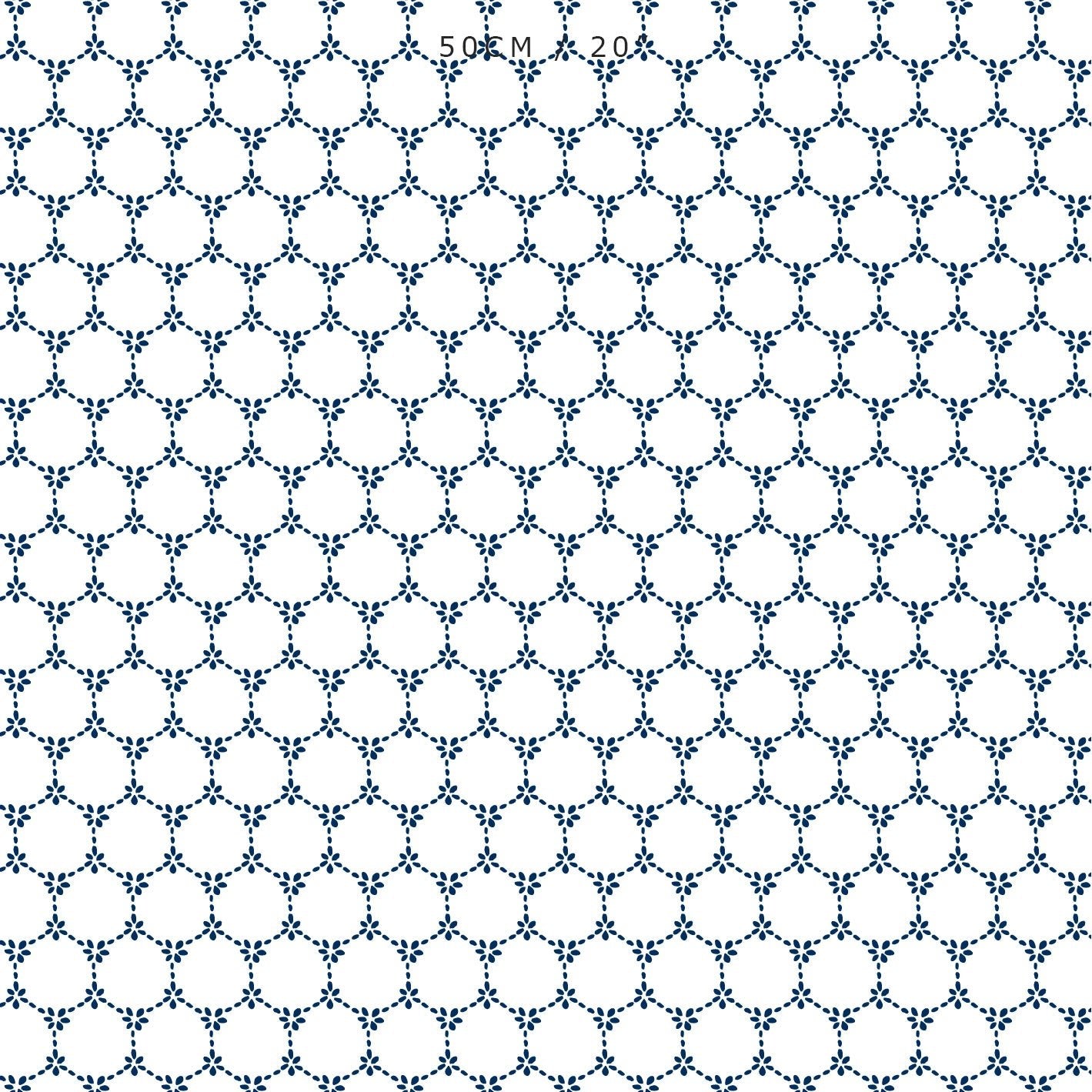 Daisy Chain Fabric - Navy - Hydrangea Lane Home