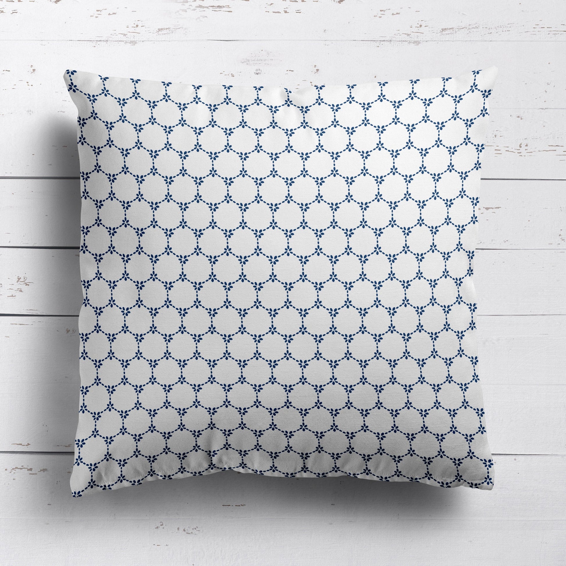 Daisy Chain Fabric - Navy - Hydrangea Lane Home