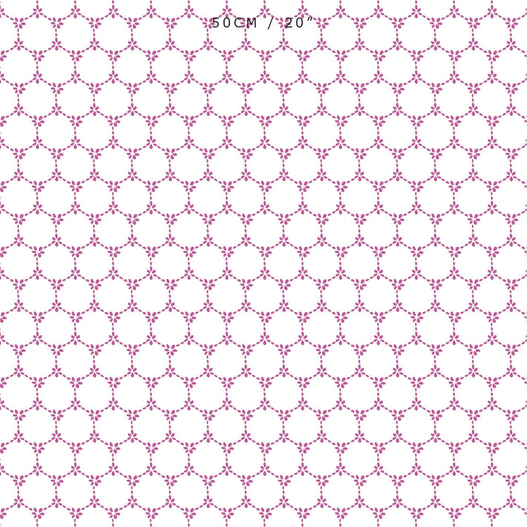 Daisy Chain Fabric - Raspberry - Hydrangea Lane Home