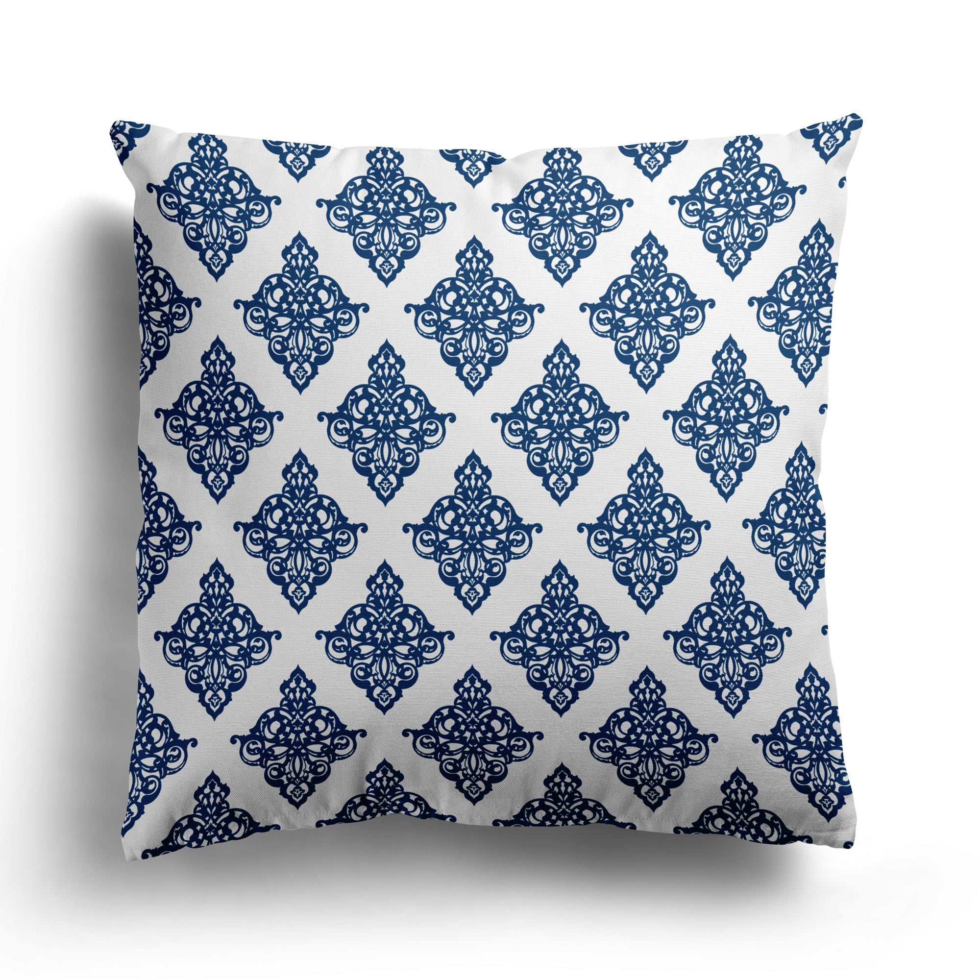 Damask Cushion - Blues - Hydrangea Lane Home