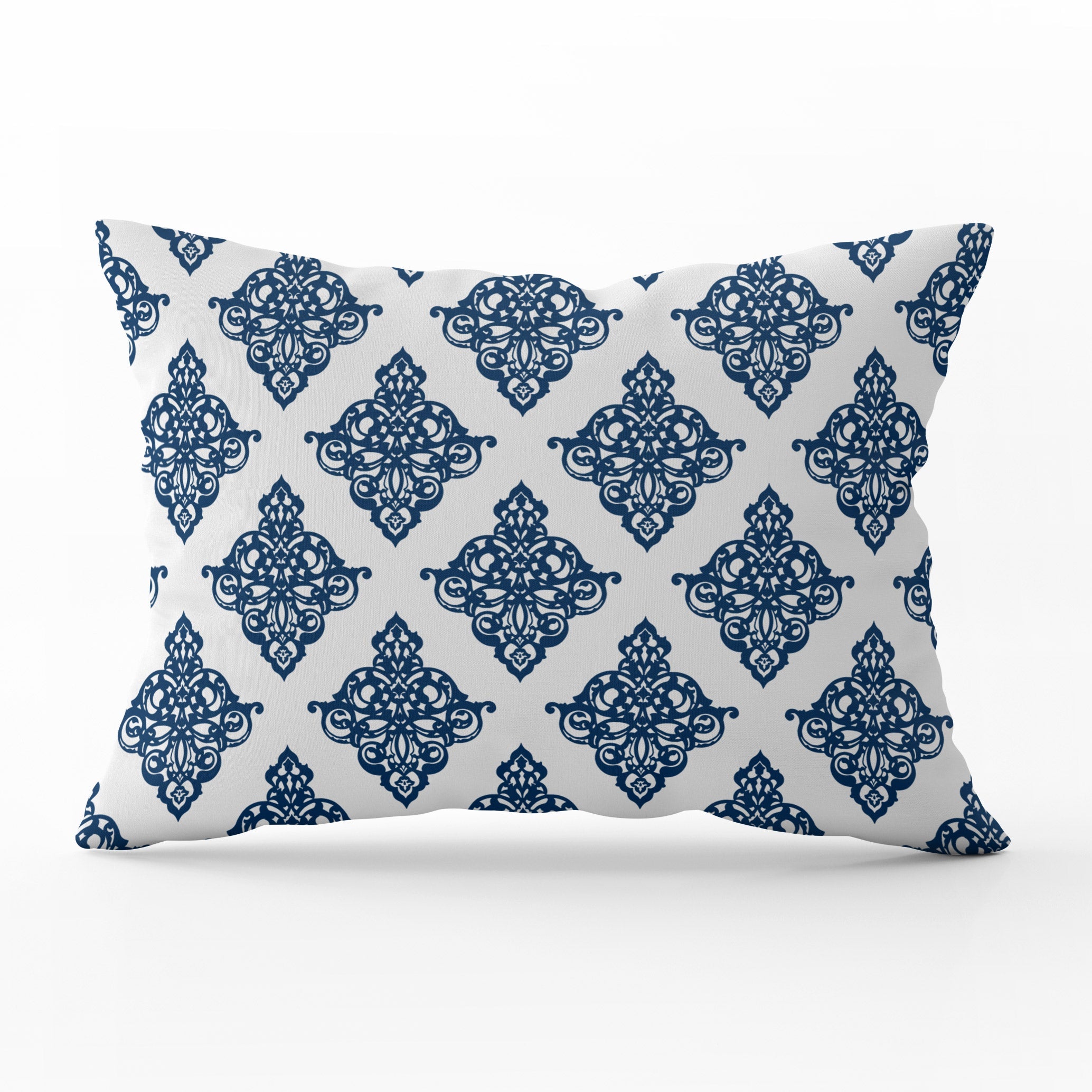 Damask Cushion - Blues - Hydrangea Lane Home