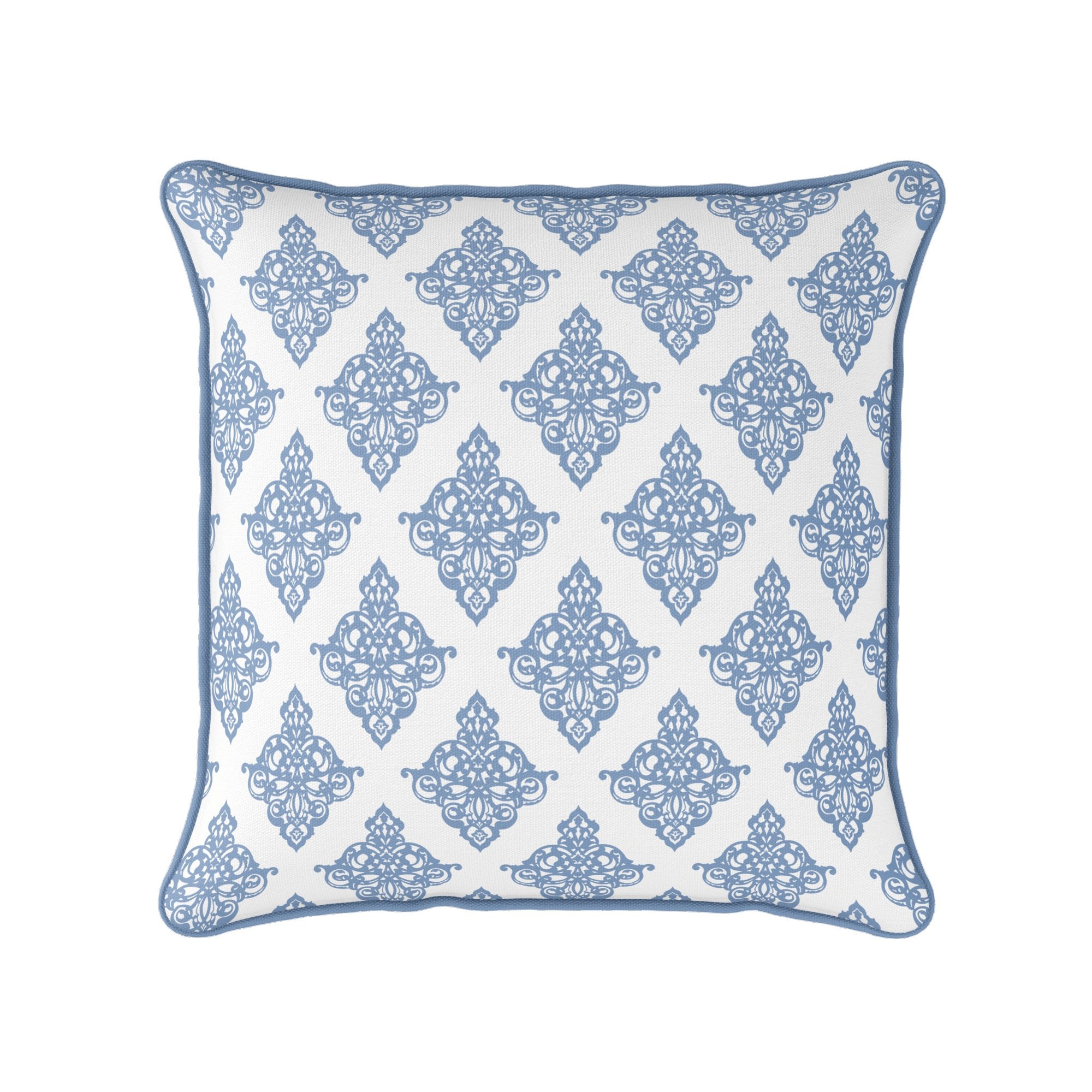 Damask Cushion - Blues - Hydrangea Lane Home