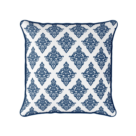 Damask Cushion - Blues - Hydrangea Lane Home