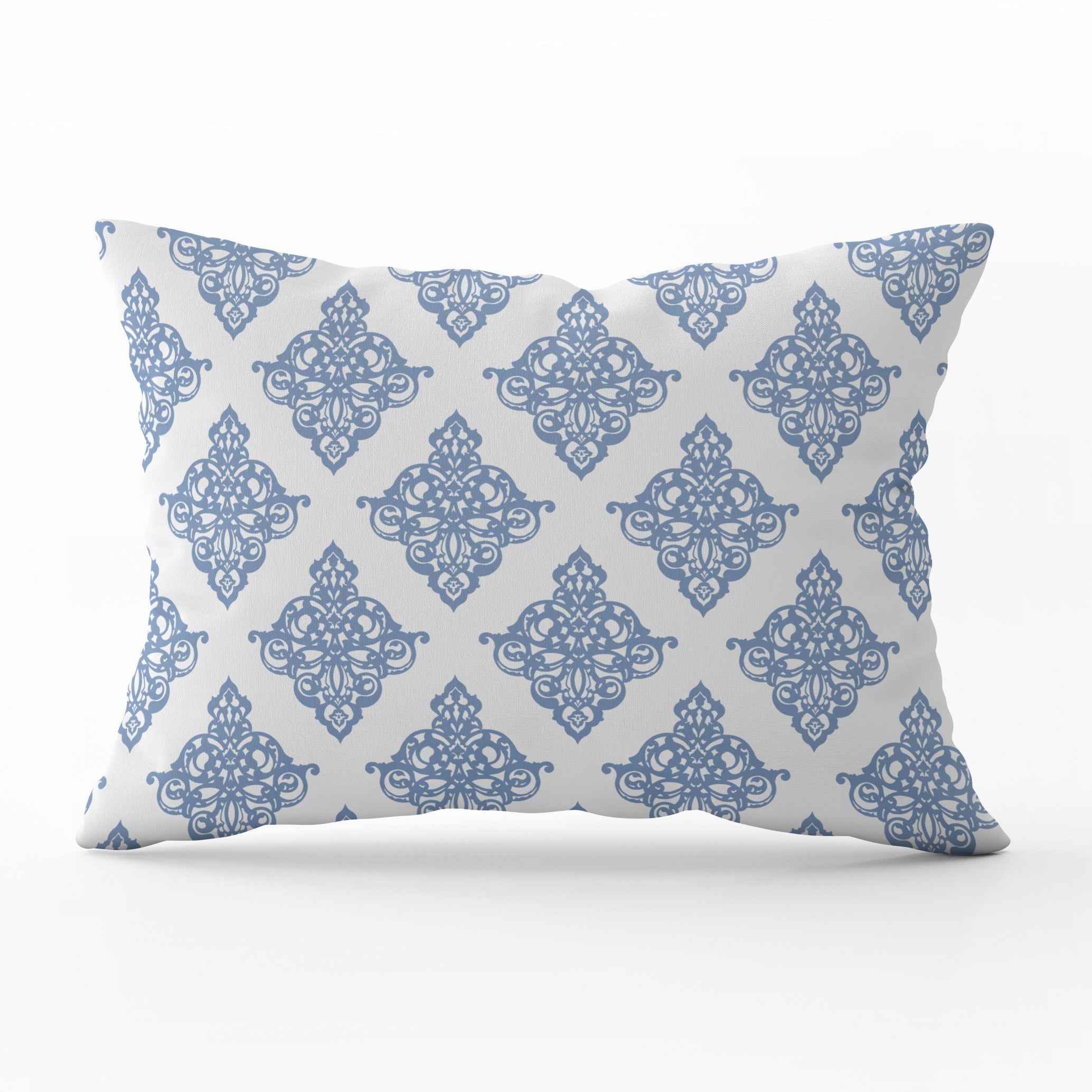 Damask Cushion - Blues - Hydrangea Lane Home