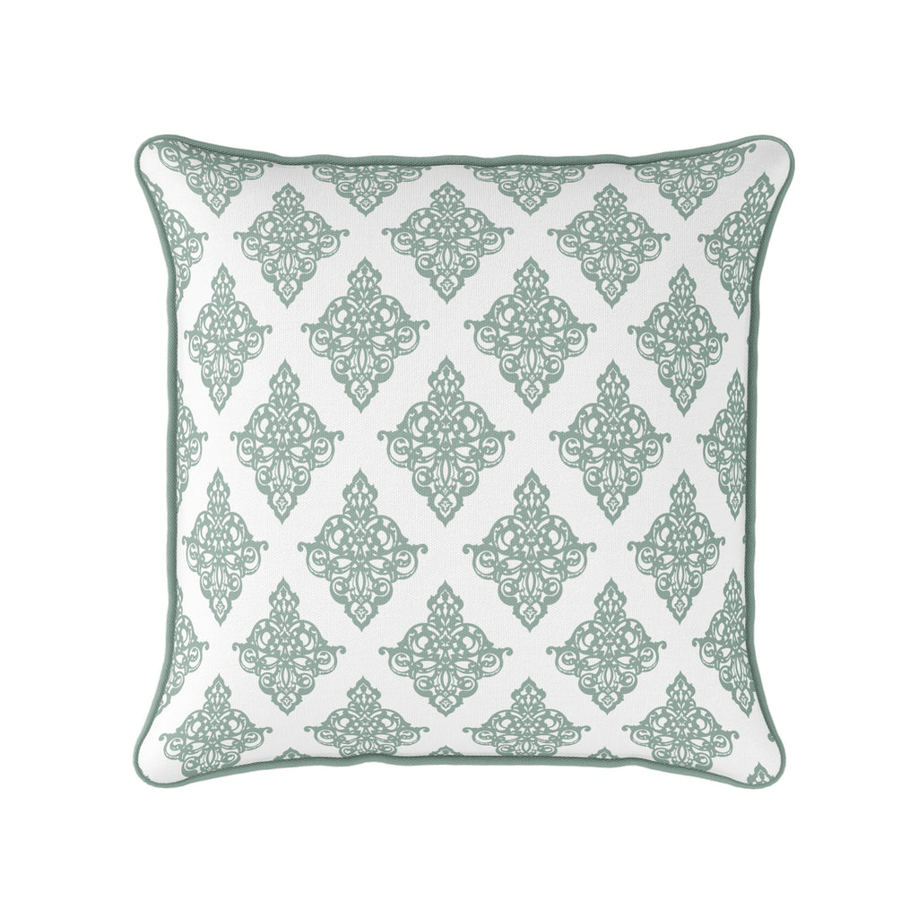 Damask Cushion - Greens - Hydrangea Lane Home