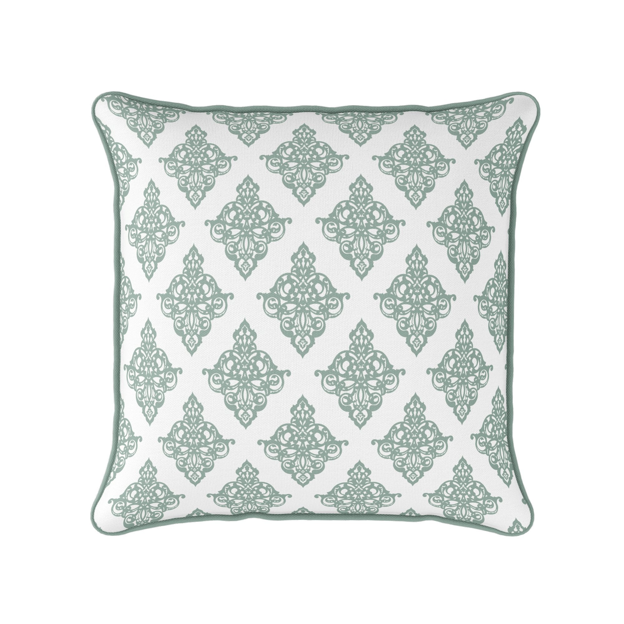 Damask Cushion - Greens - Hydrangea Lane Home