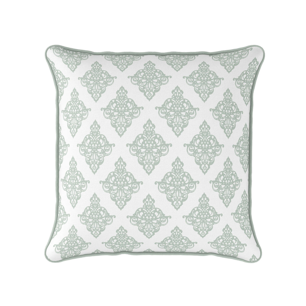Damask Cushion - Greens - Hydrangea Lane Home