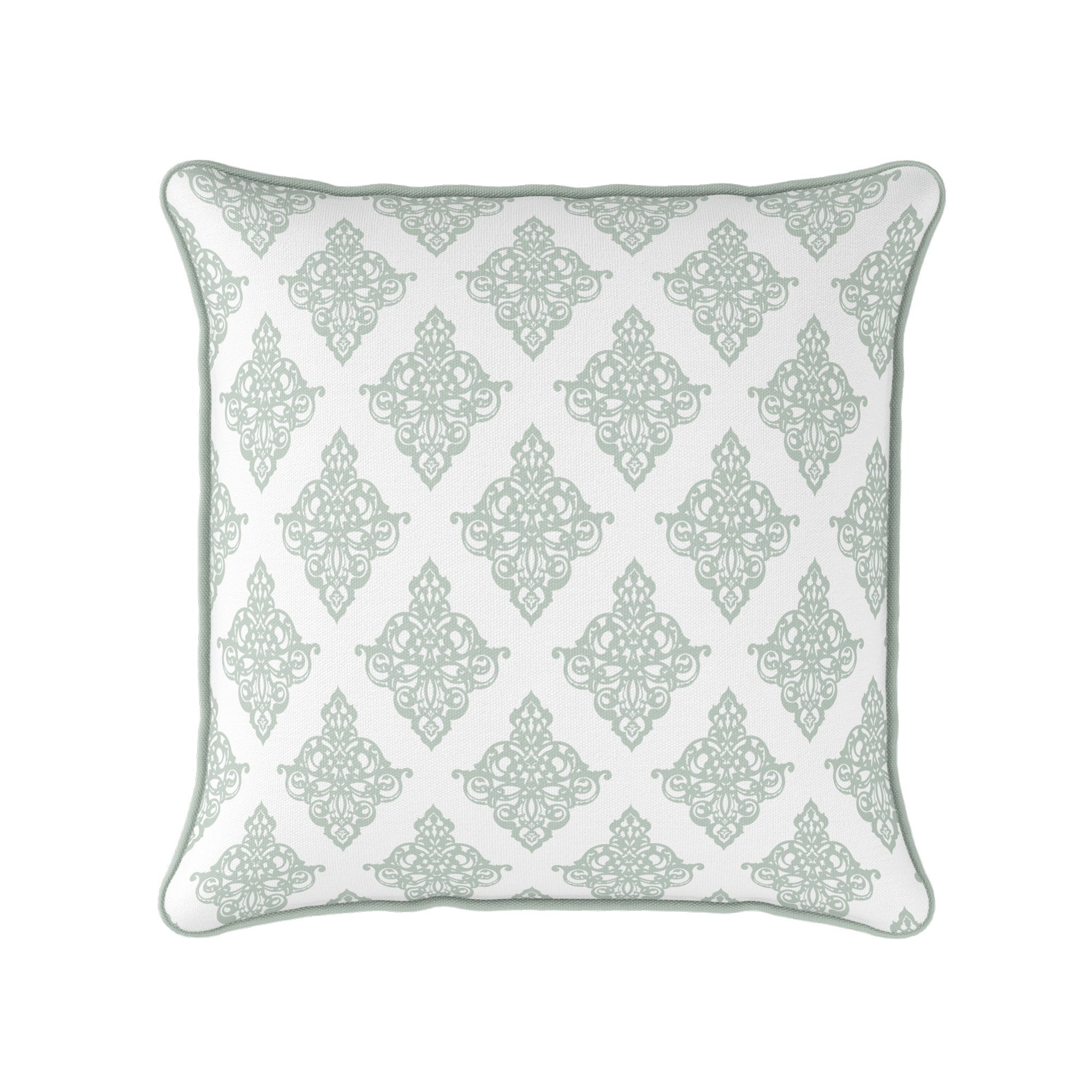 Damask Cushion - Greens - Hydrangea Lane Home