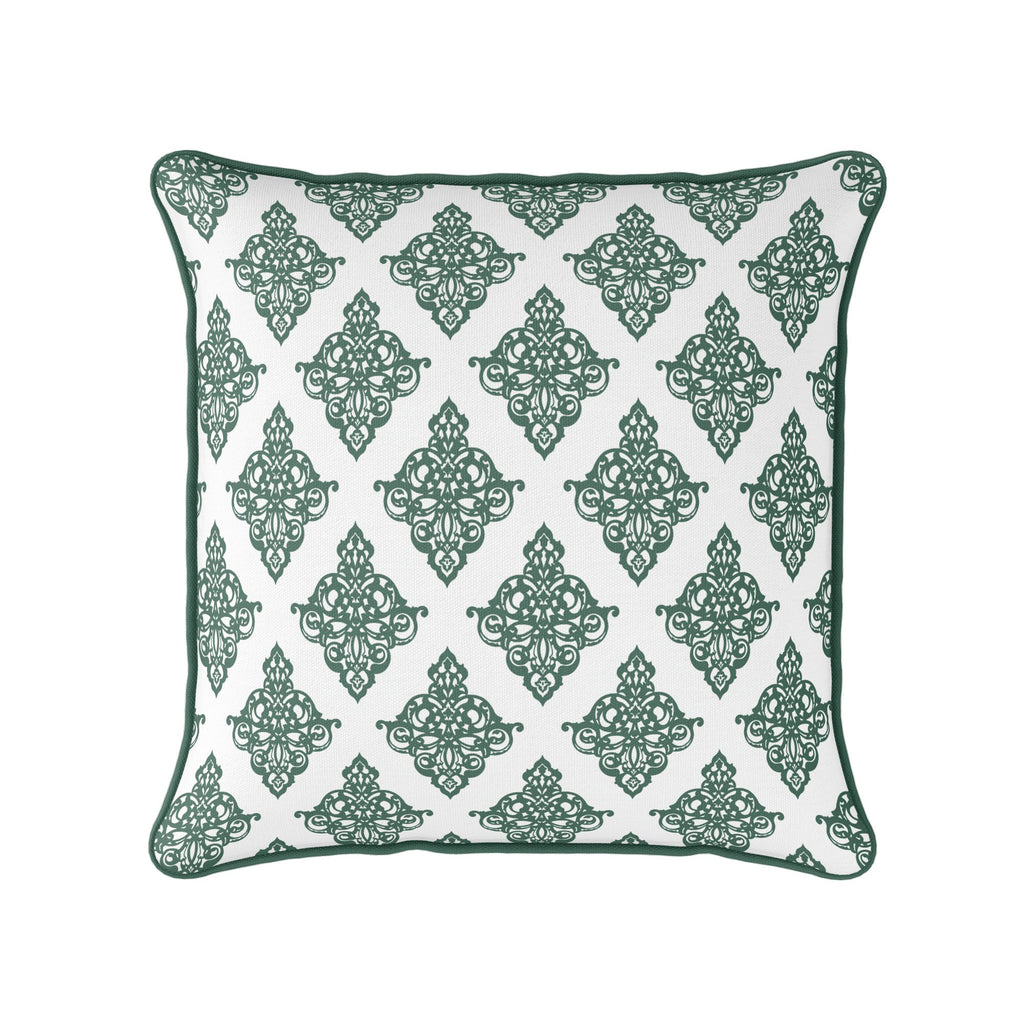 Damask Cushion - Greens - Hydrangea Lane Home