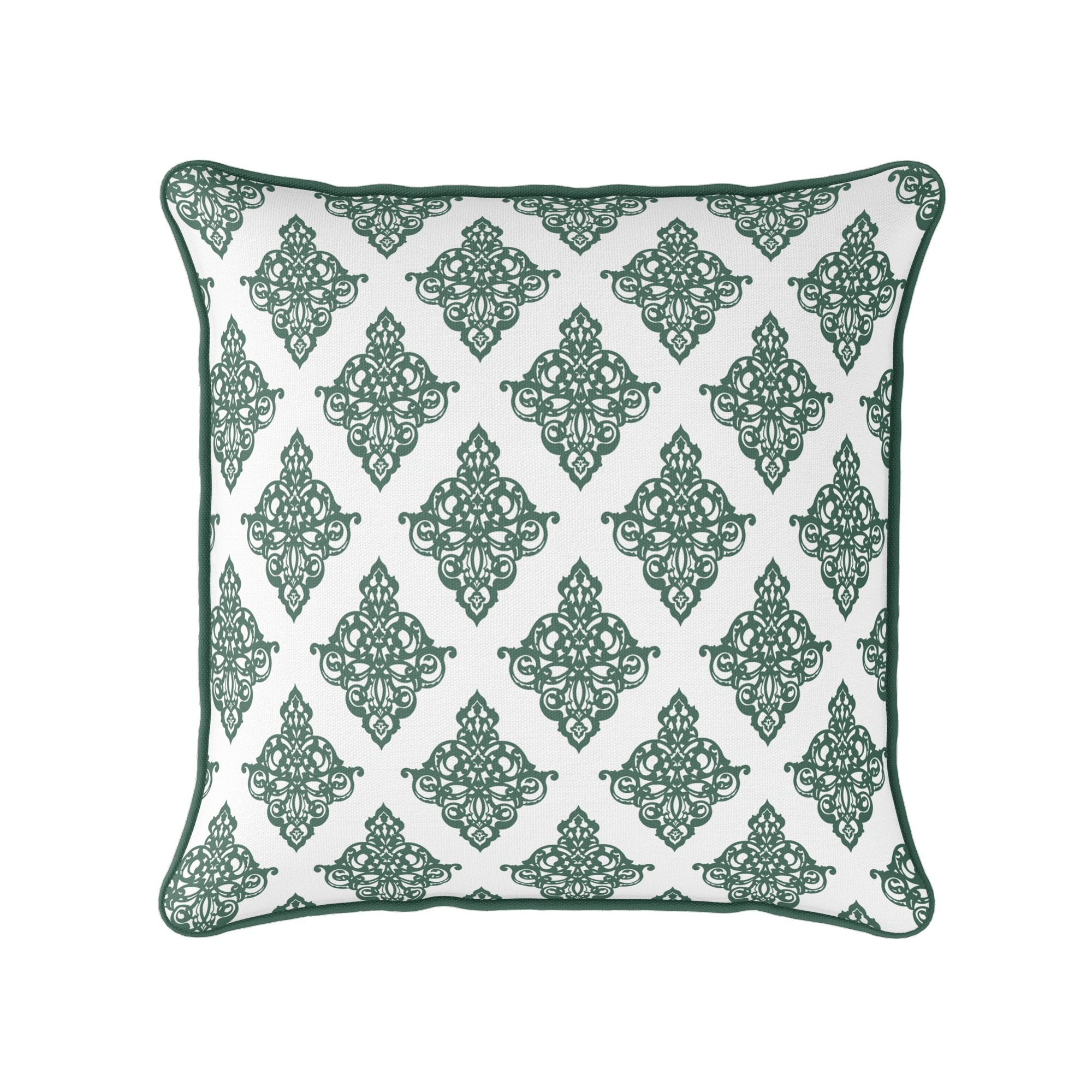 Damask Cushion - Greens - Hydrangea Lane Home