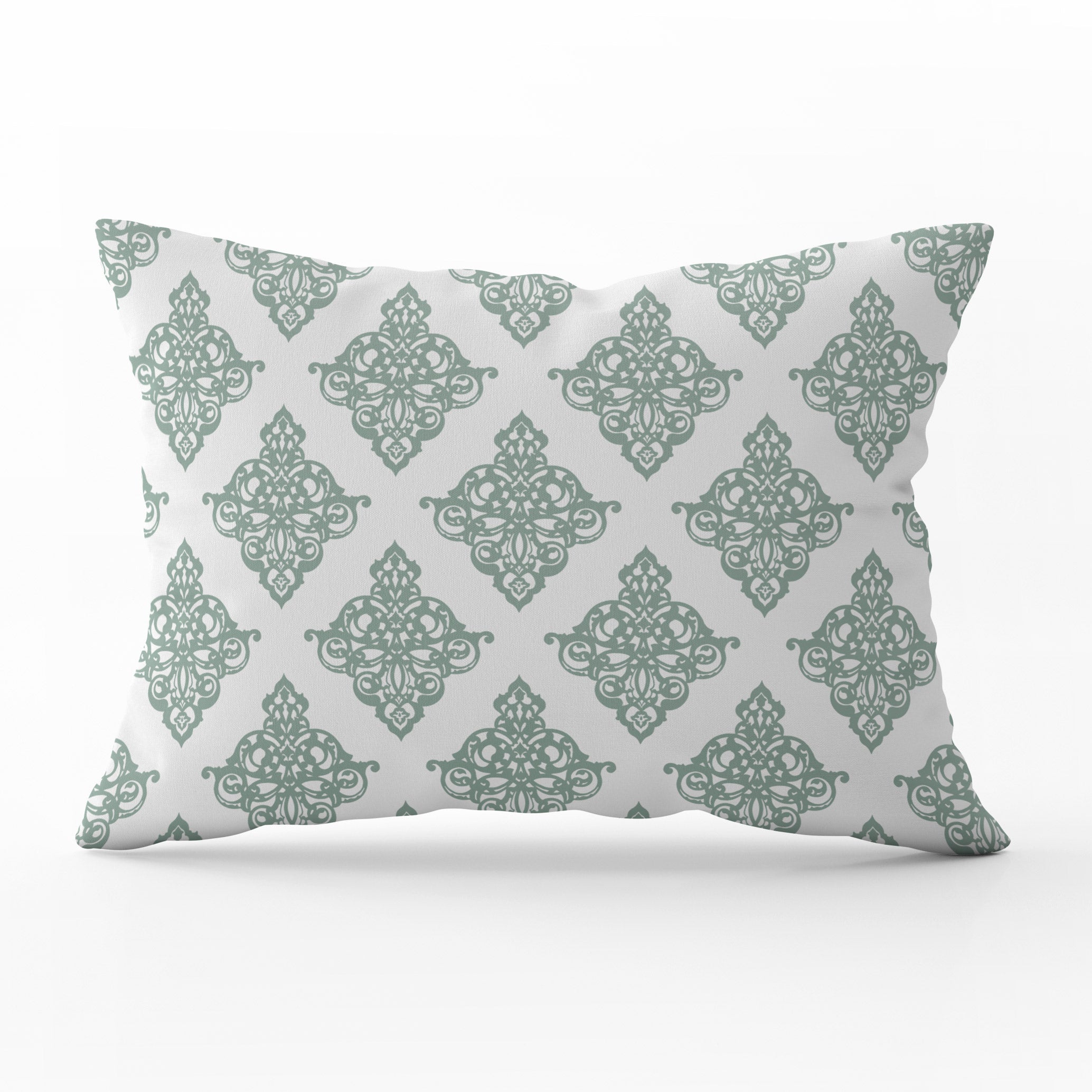 Damask Cushion - Greens - Hydrangea Lane Home