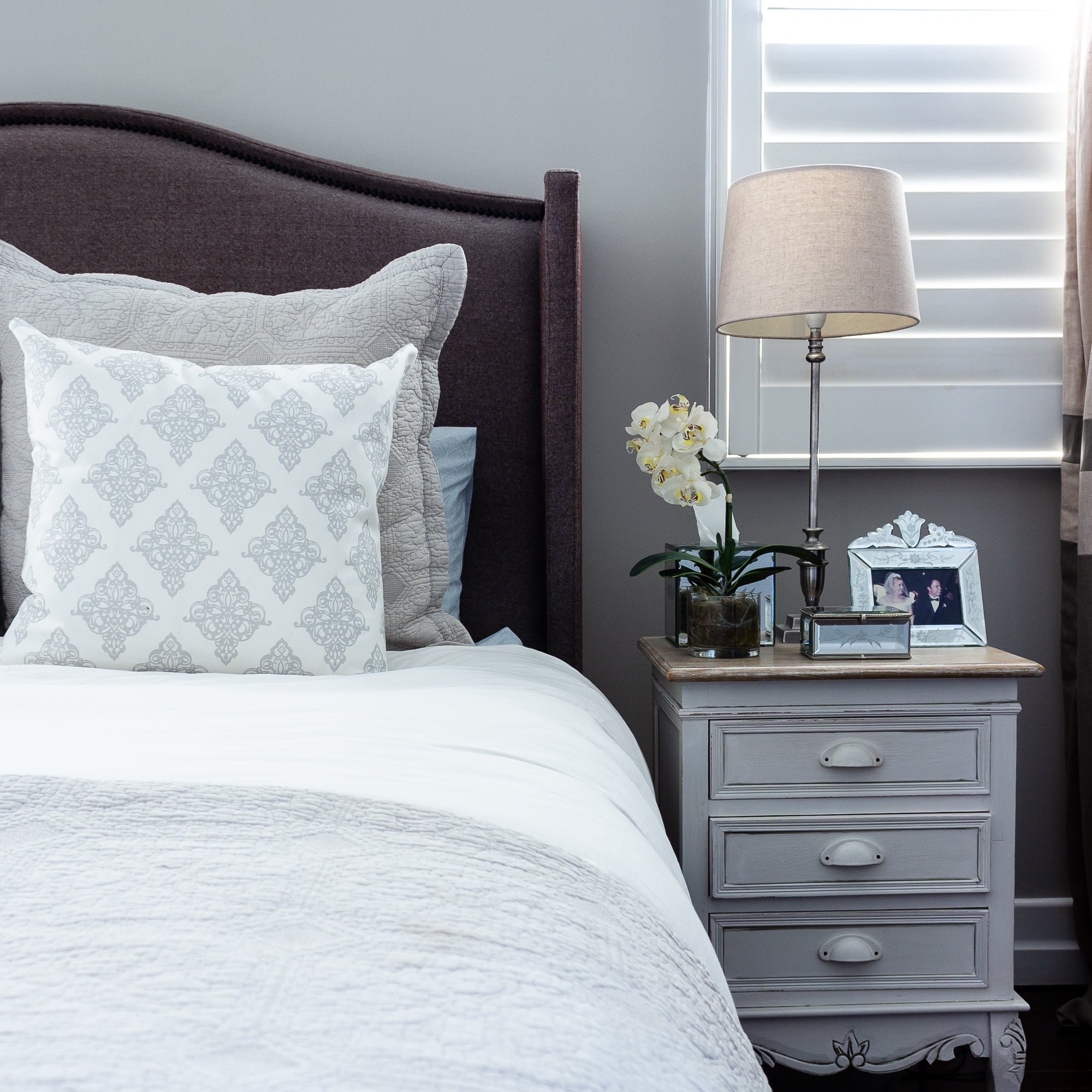 Damask Cushion - Neutrals - Hydrangea Lane Home