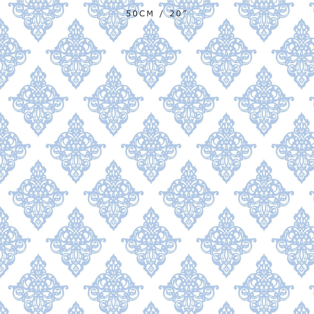 Damask Fabric - Cornflower - Hydrangea Lane Home