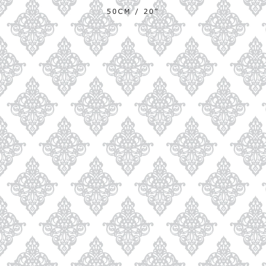 Damask Fabric - Dove - Hydrangea Lane Home