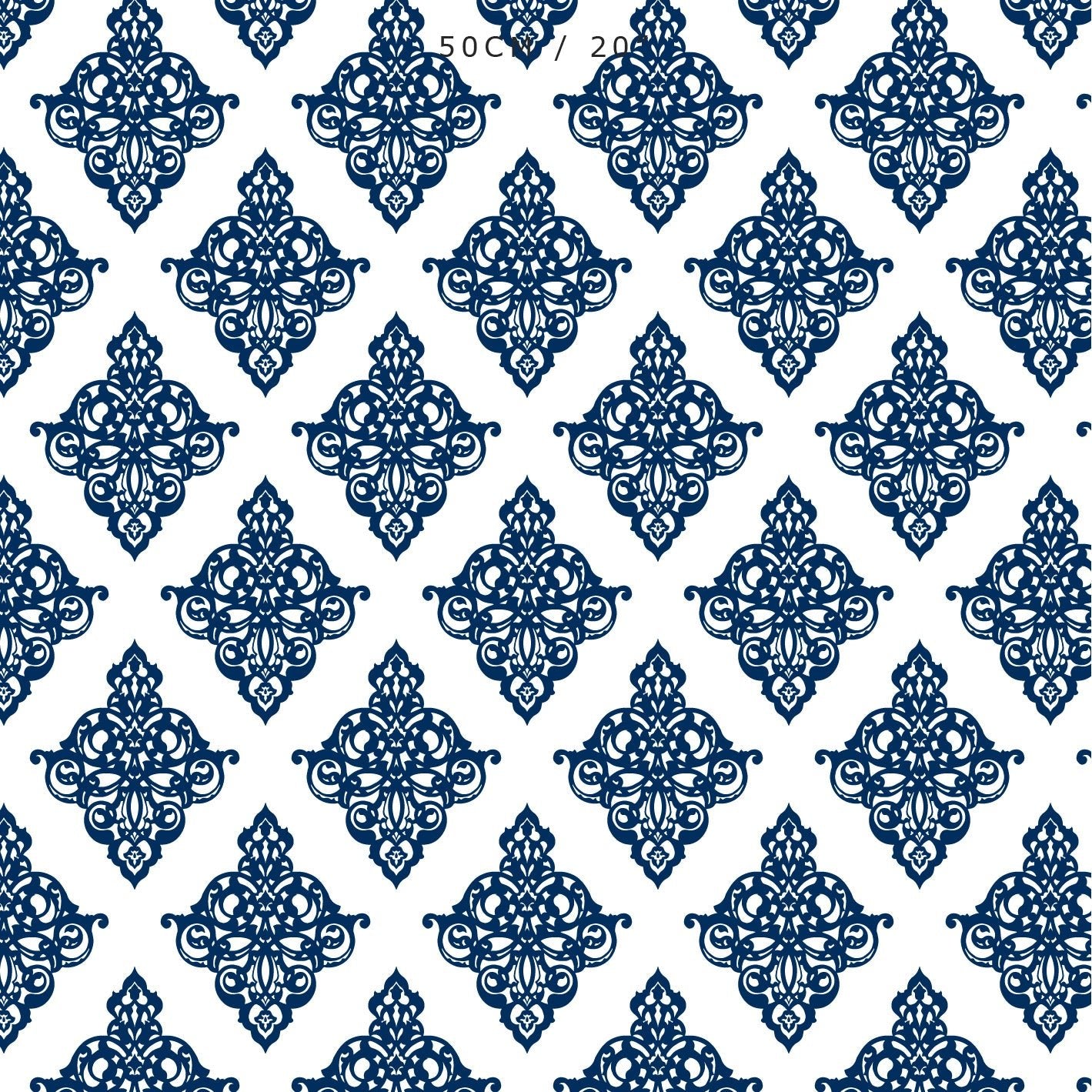 Damask Fabric - Navy - Hydrangea Lane Home