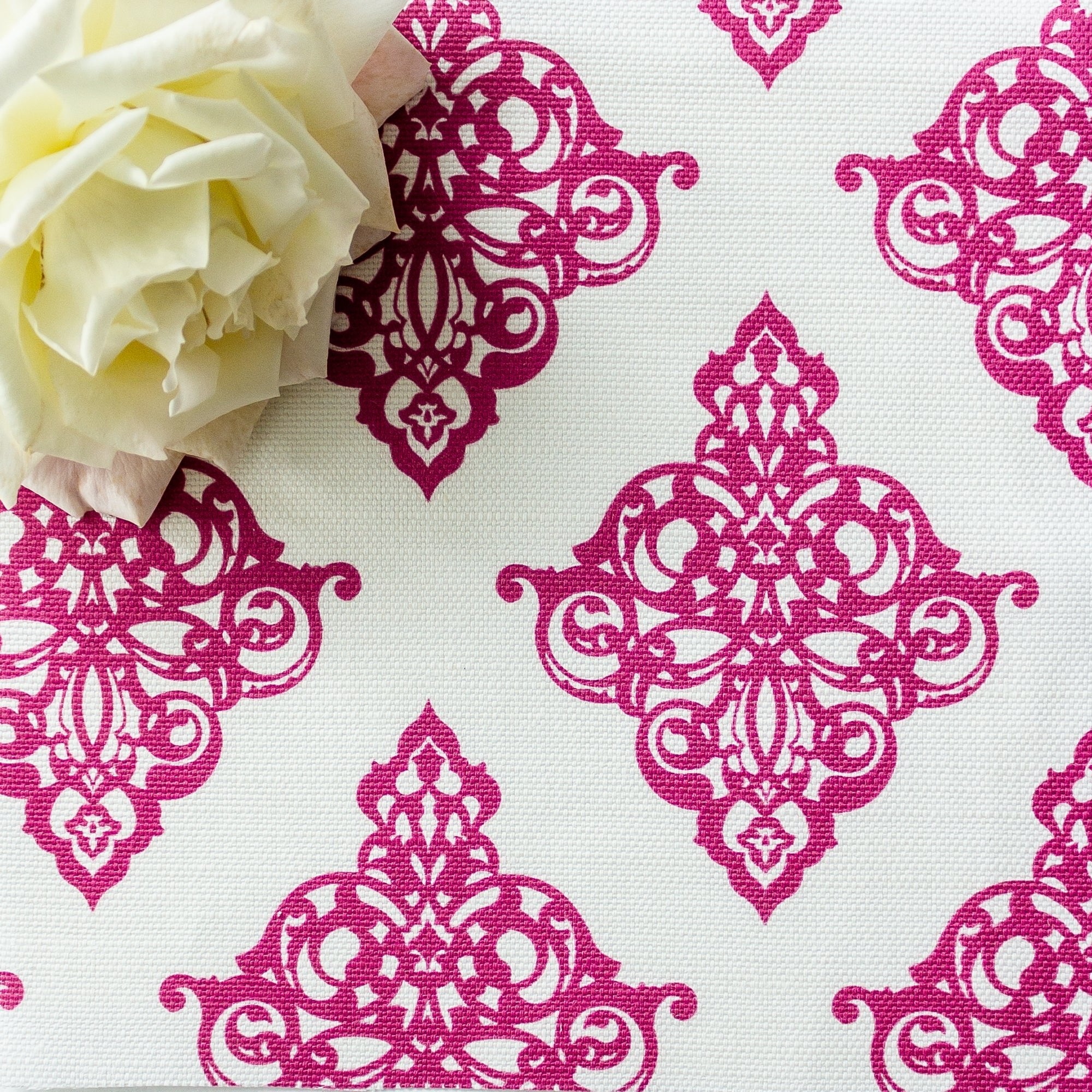 Damask Fabric - Raspberry - Hydrangea Lane Home