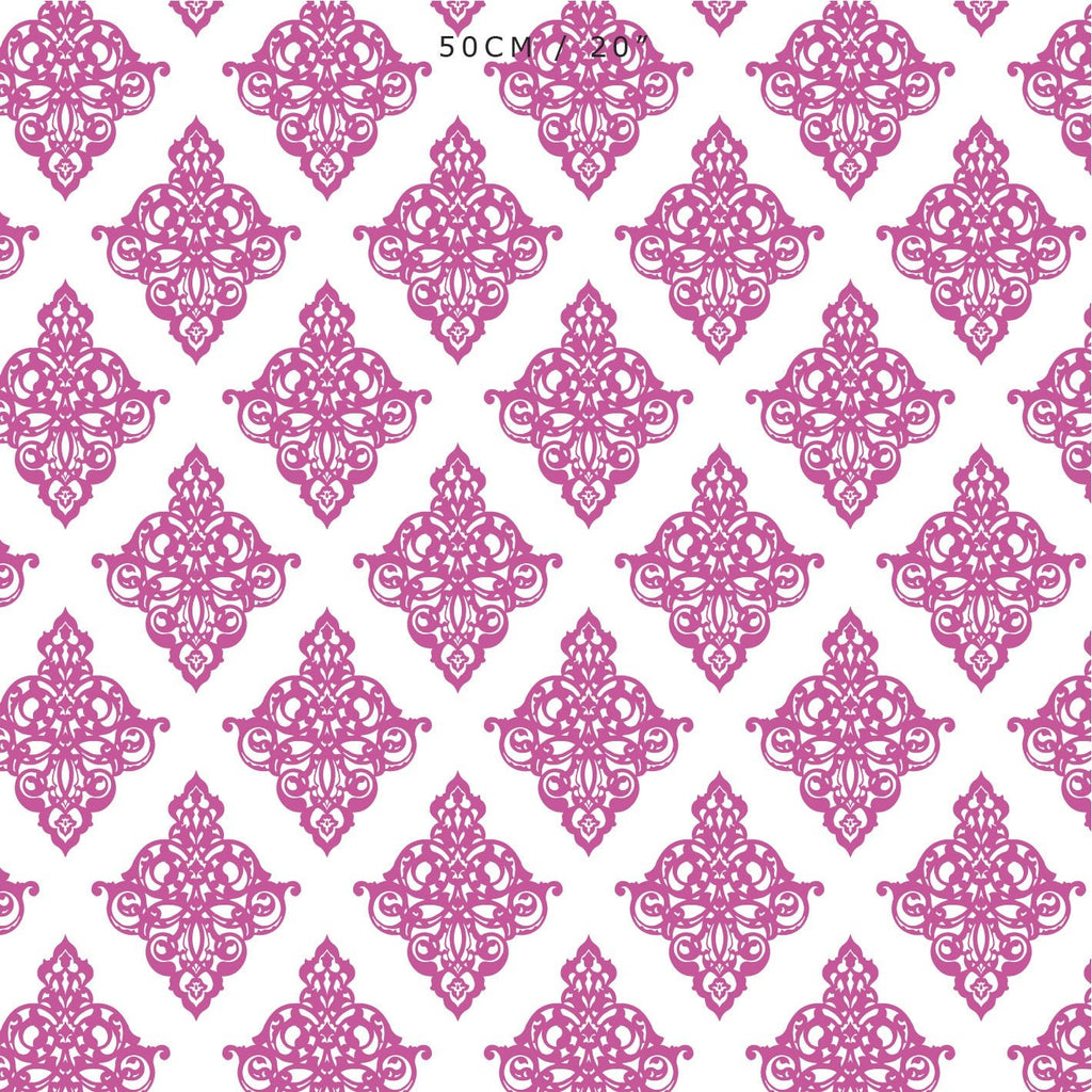 Damask Fabric - Raspberry - Hydrangea Lane Home