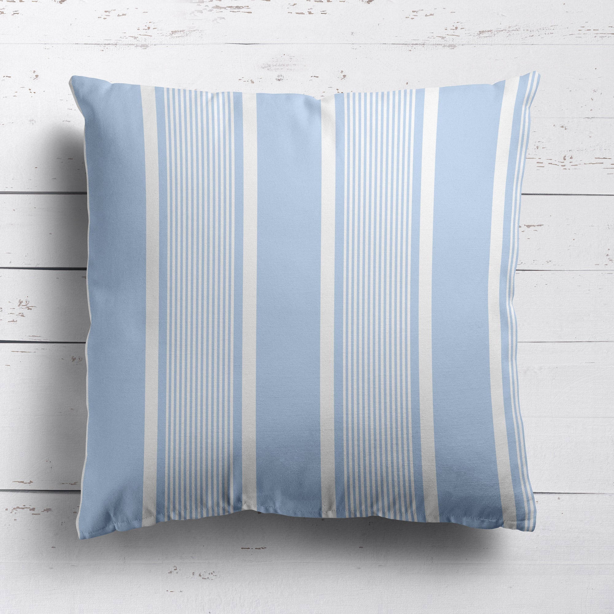 Deckchair Stripe Cushion - Blues - Hydrangea Lane Home