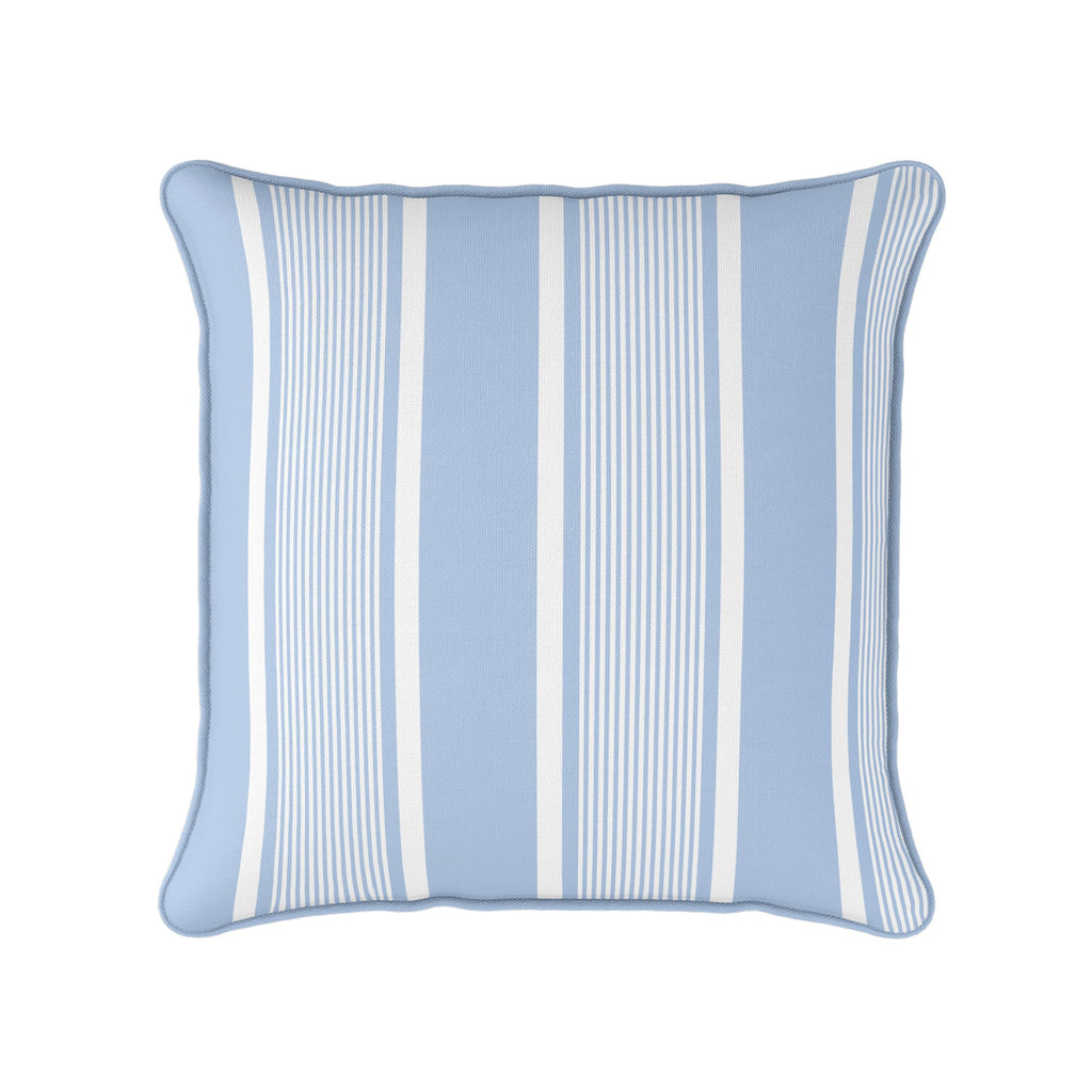 Deckchair Stripe Cushion - Blues - Hydrangea Lane Home