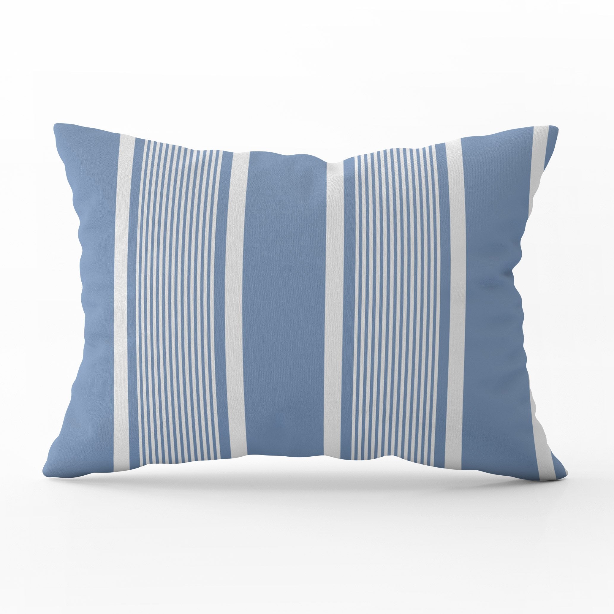 Deckchair Stripe Cushion - Blues - Hydrangea Lane Home
