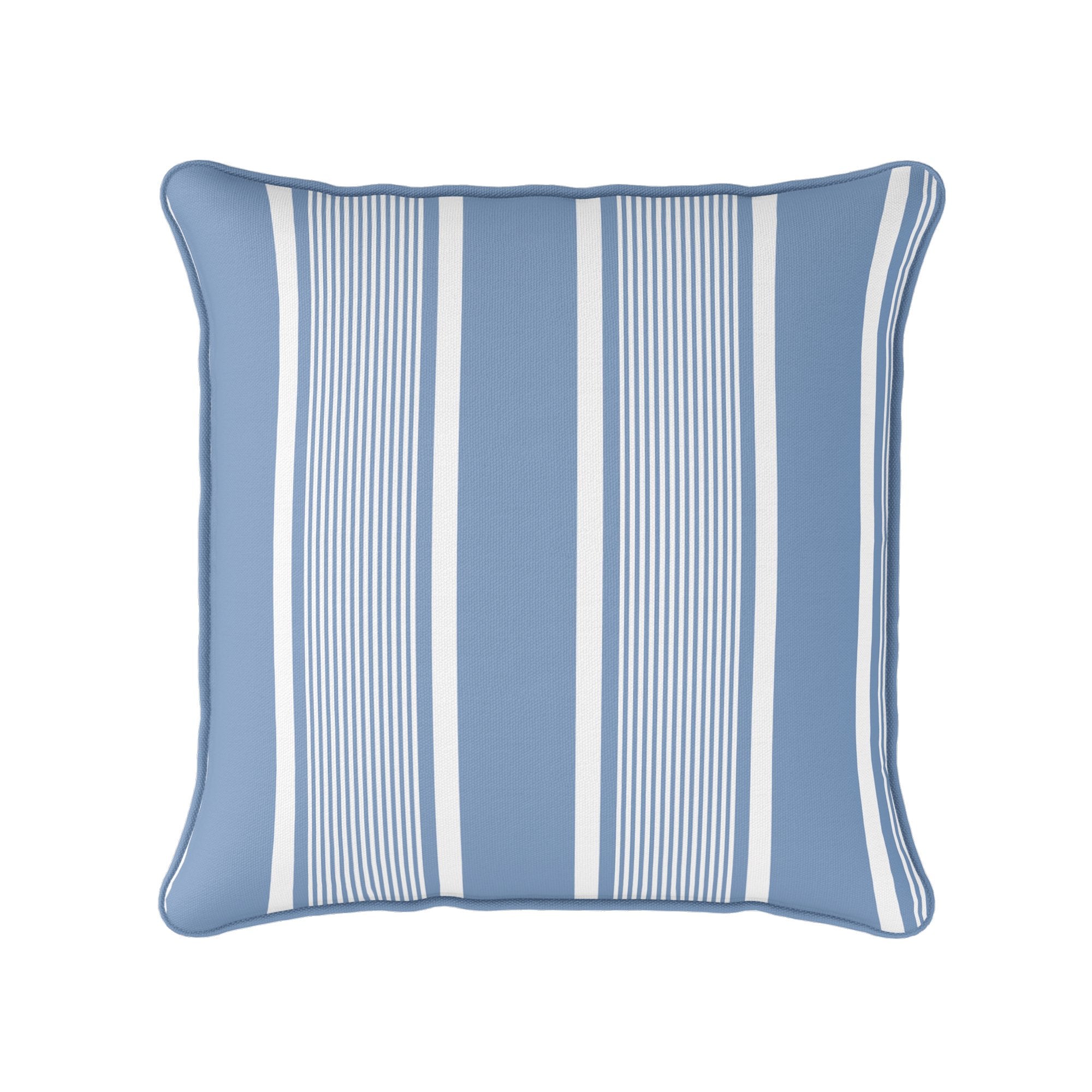 Deckchair Stripe Cushion - Blues - Hydrangea Lane Home