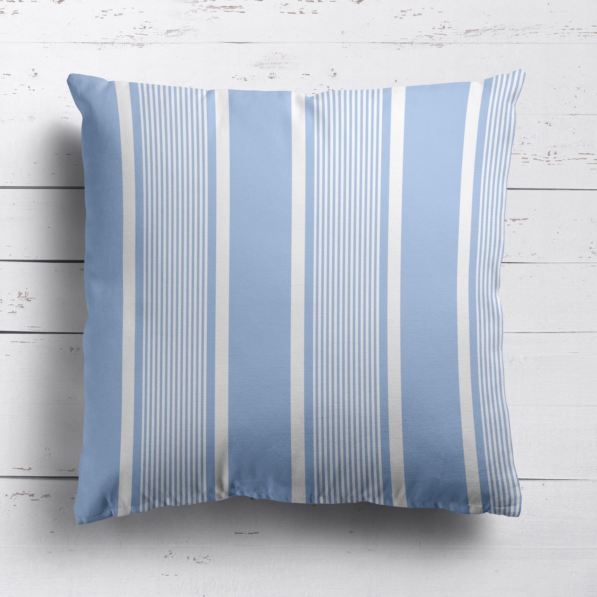 Deckchair Stripe Cushion - Blues - Hydrangea Lane Home