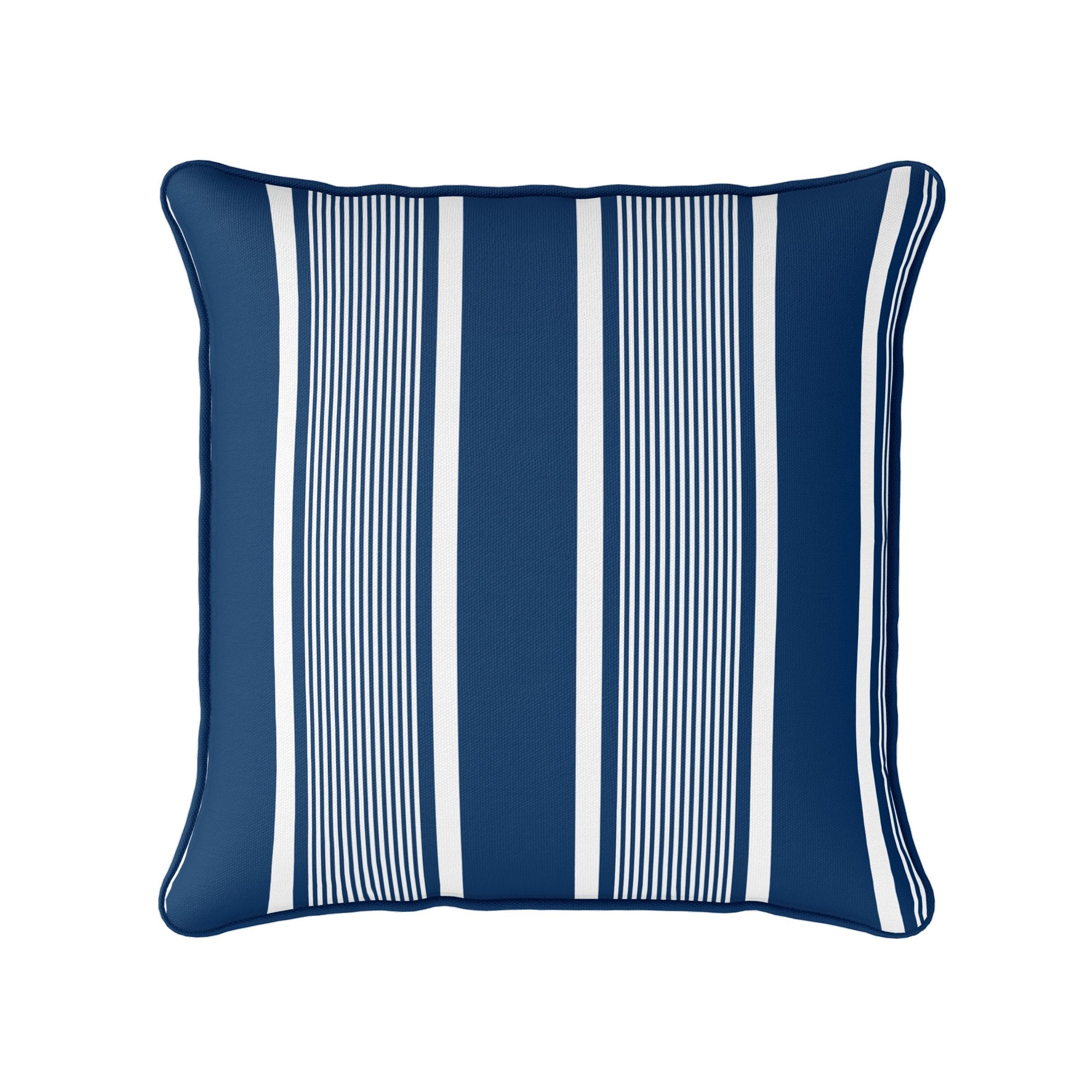 Deckchair Stripe Cushion - Blues - Hydrangea Lane Home