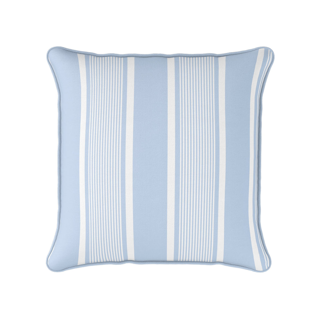 Deckchair Stripe Cushion - Blues - Hydrangea Lane Home