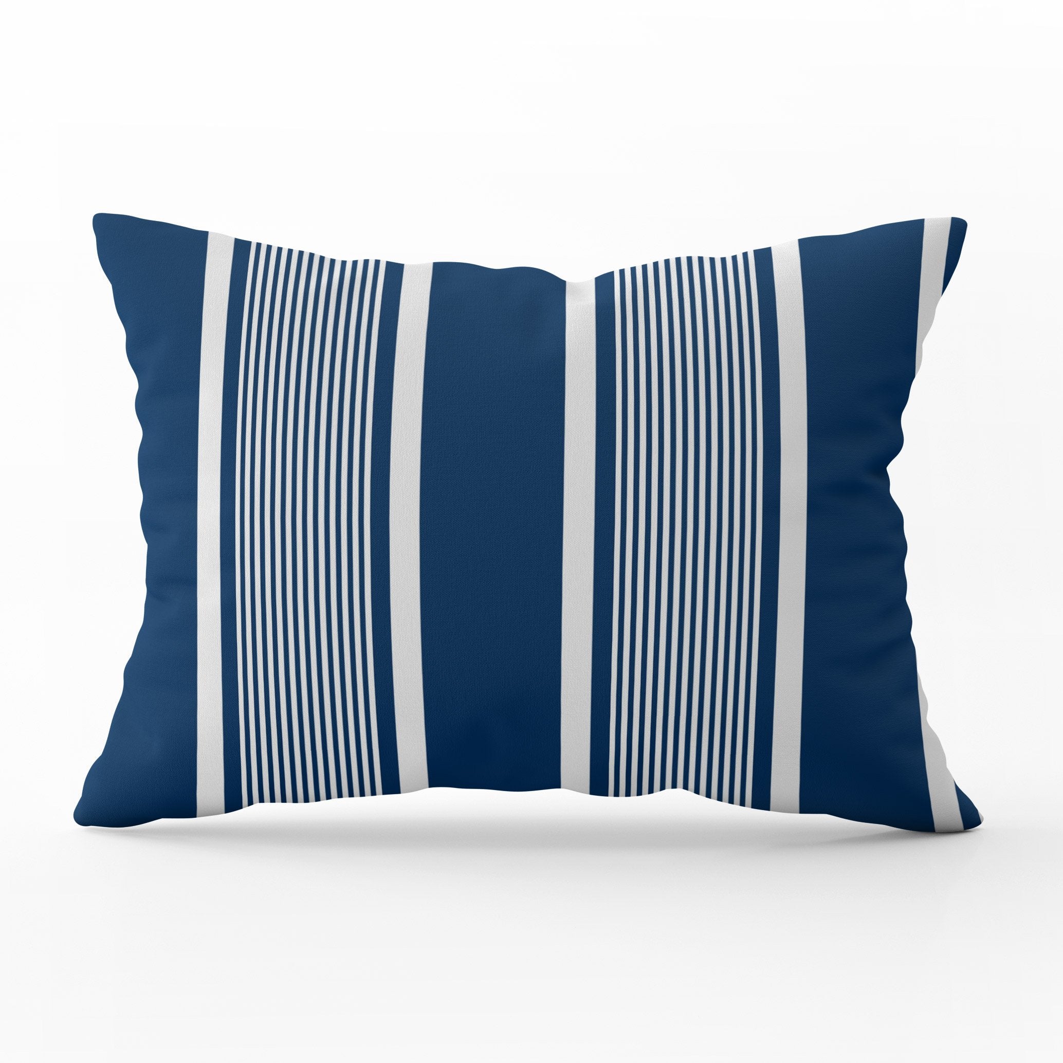 Deckchair Stripe Cushion - Blues - Hydrangea Lane Home