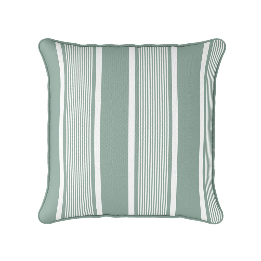 Deckchair Stripe Cushion - Greens - Hydrangea Lane Home